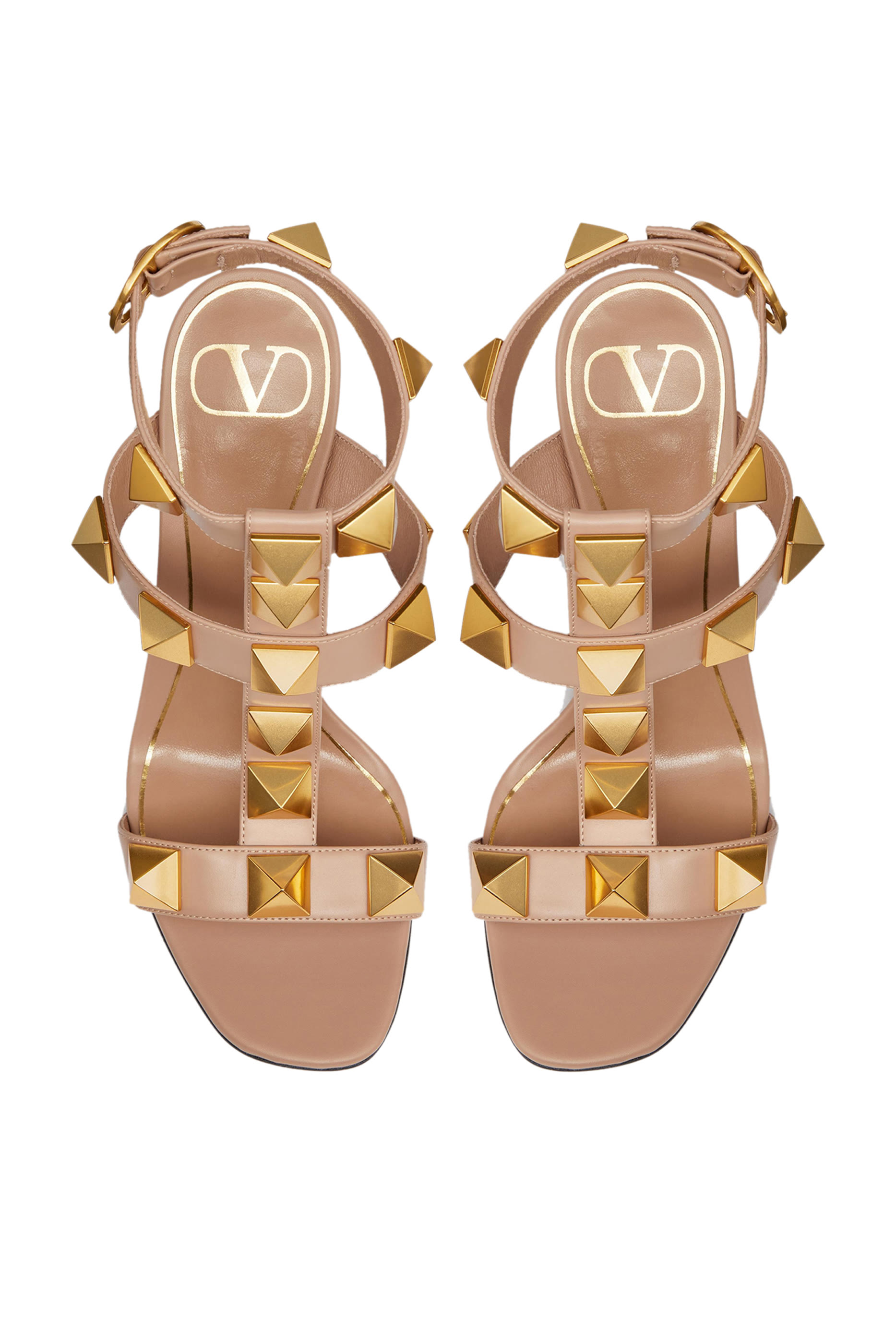 صندل رومان بحلي هرمية وكعب