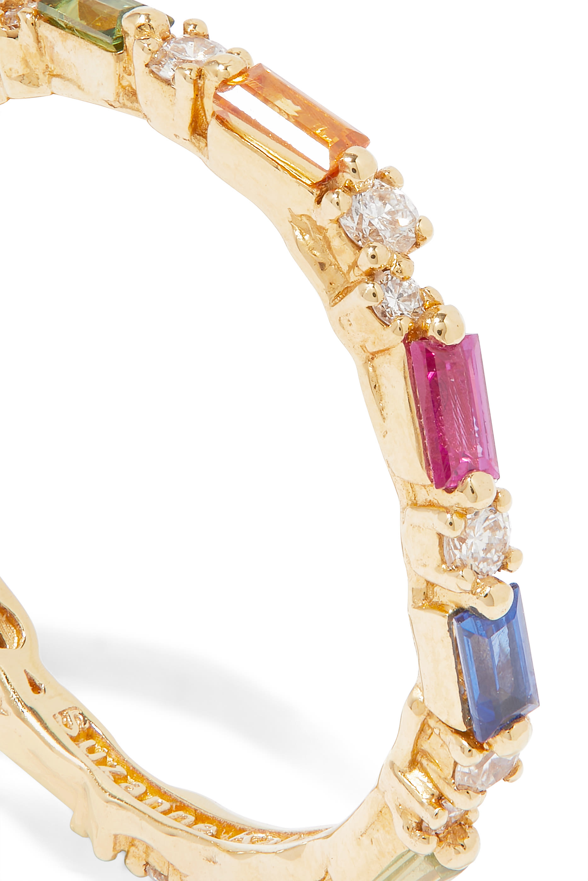 خاتم إتيرنيتي رفيع مرصع بالماس والياقوت