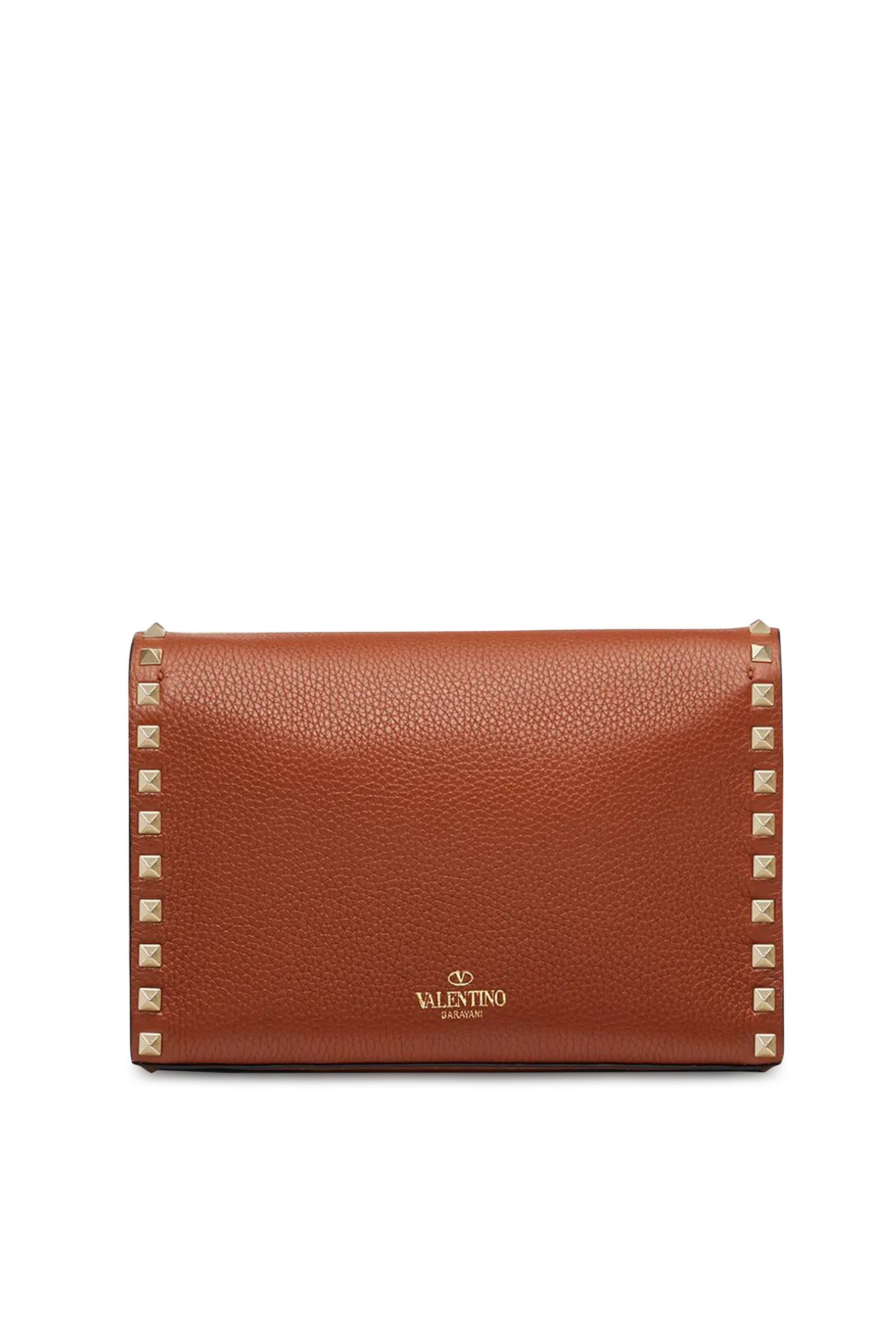 حقيبة كروس فالنتينو غارافاني جلد مرصعة بحلي هرمية