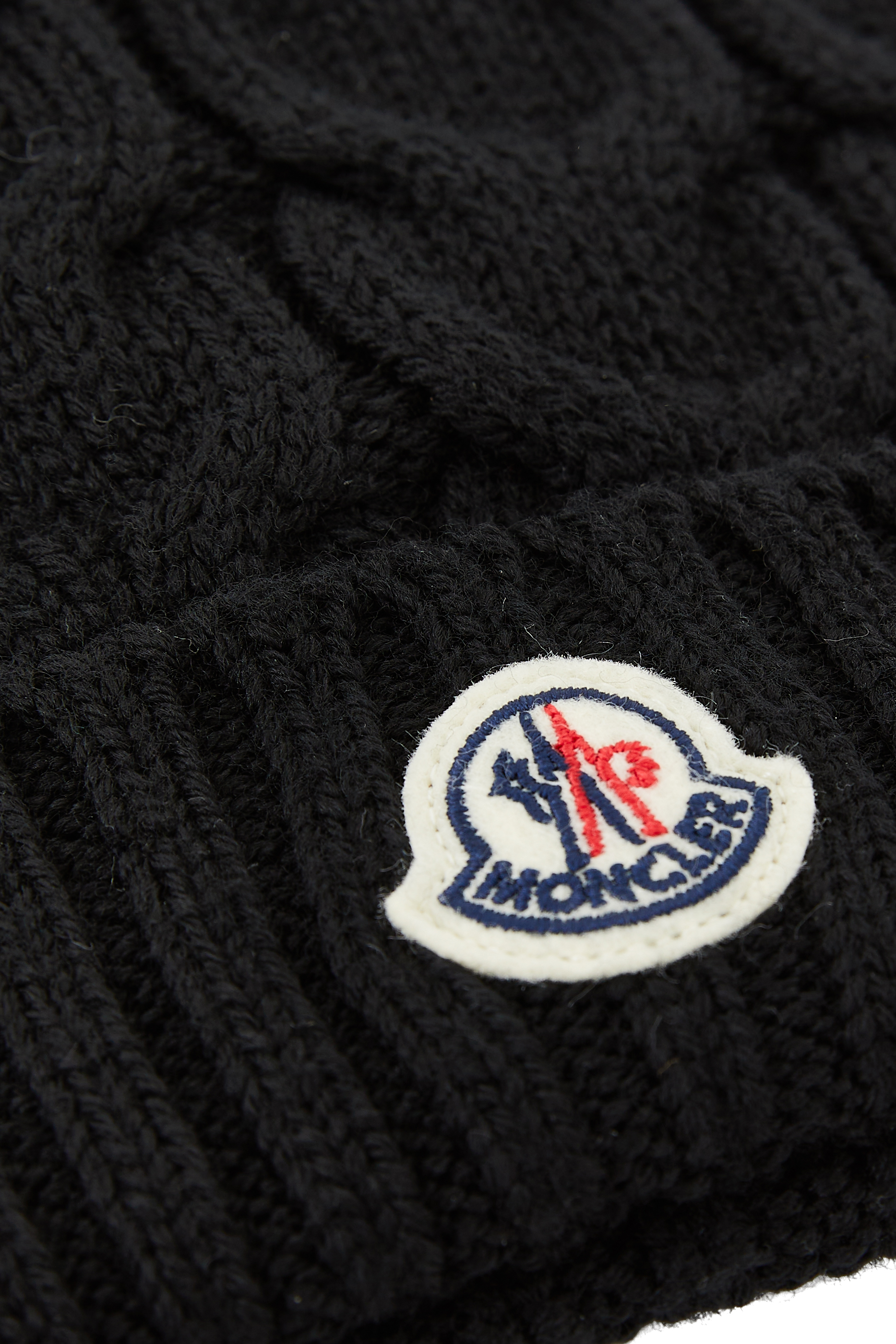 قبعة بيني للأطفال صوف منسوج بغرزة الضفيرة