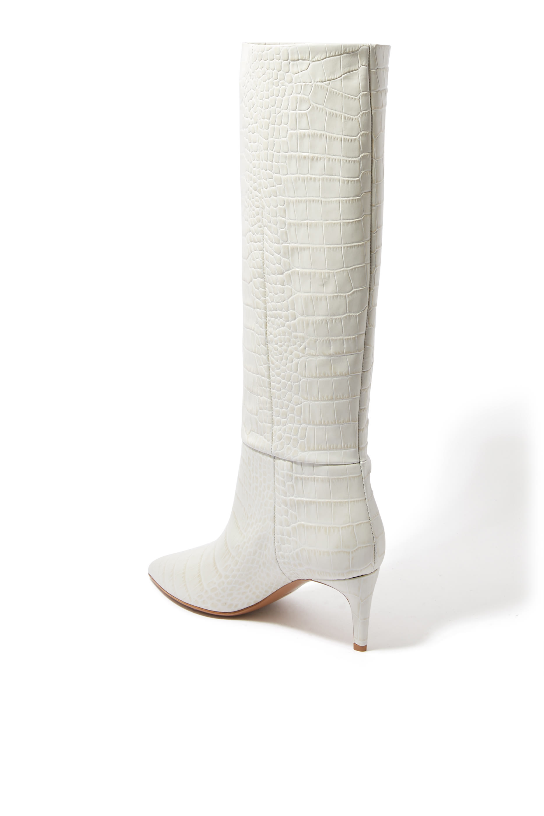 بوت بكعب عالي ونقشة جلد التمساح 60