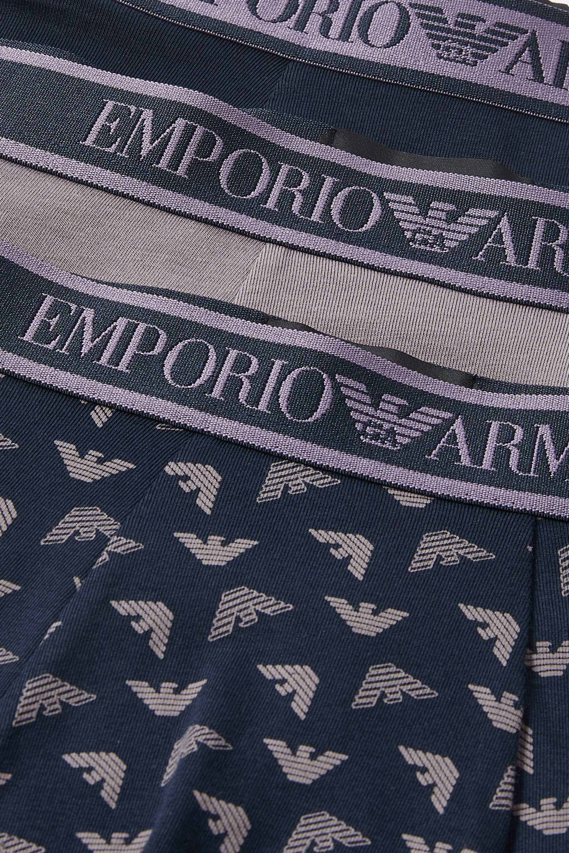 طقم سروال داخلي بشعار الماركة، 3 قطع