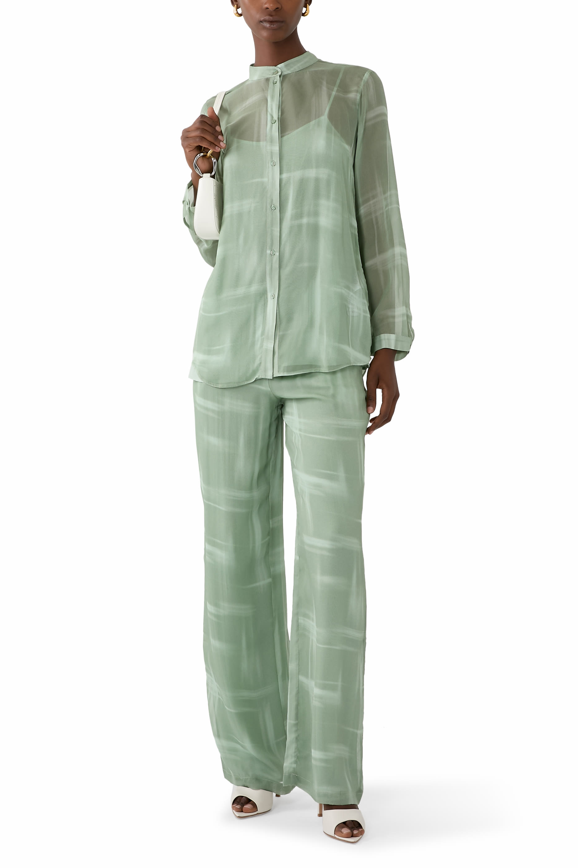 قميص بنقشة رخامية