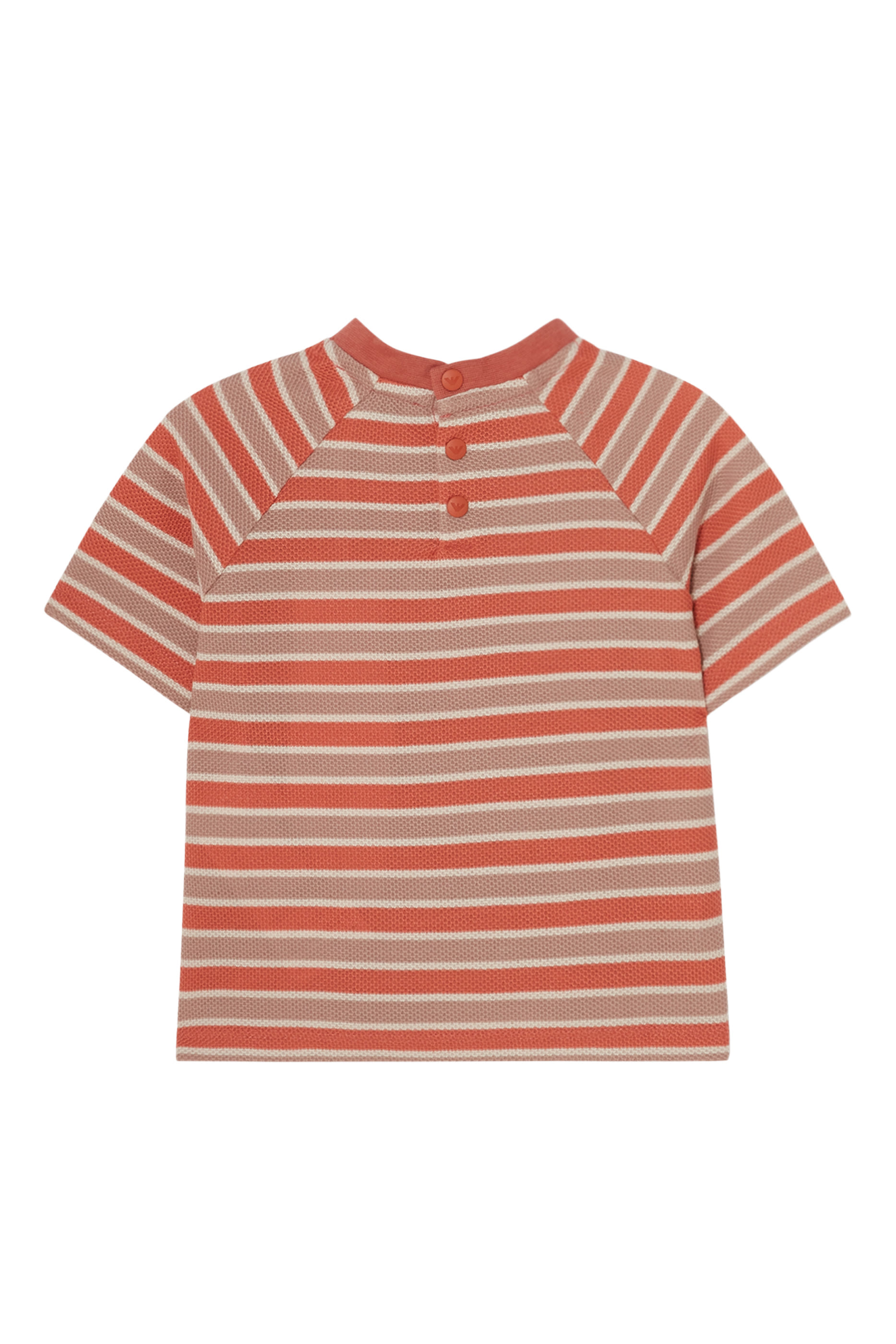 تيشيرت مخطط بشعار الماركة للأطفال