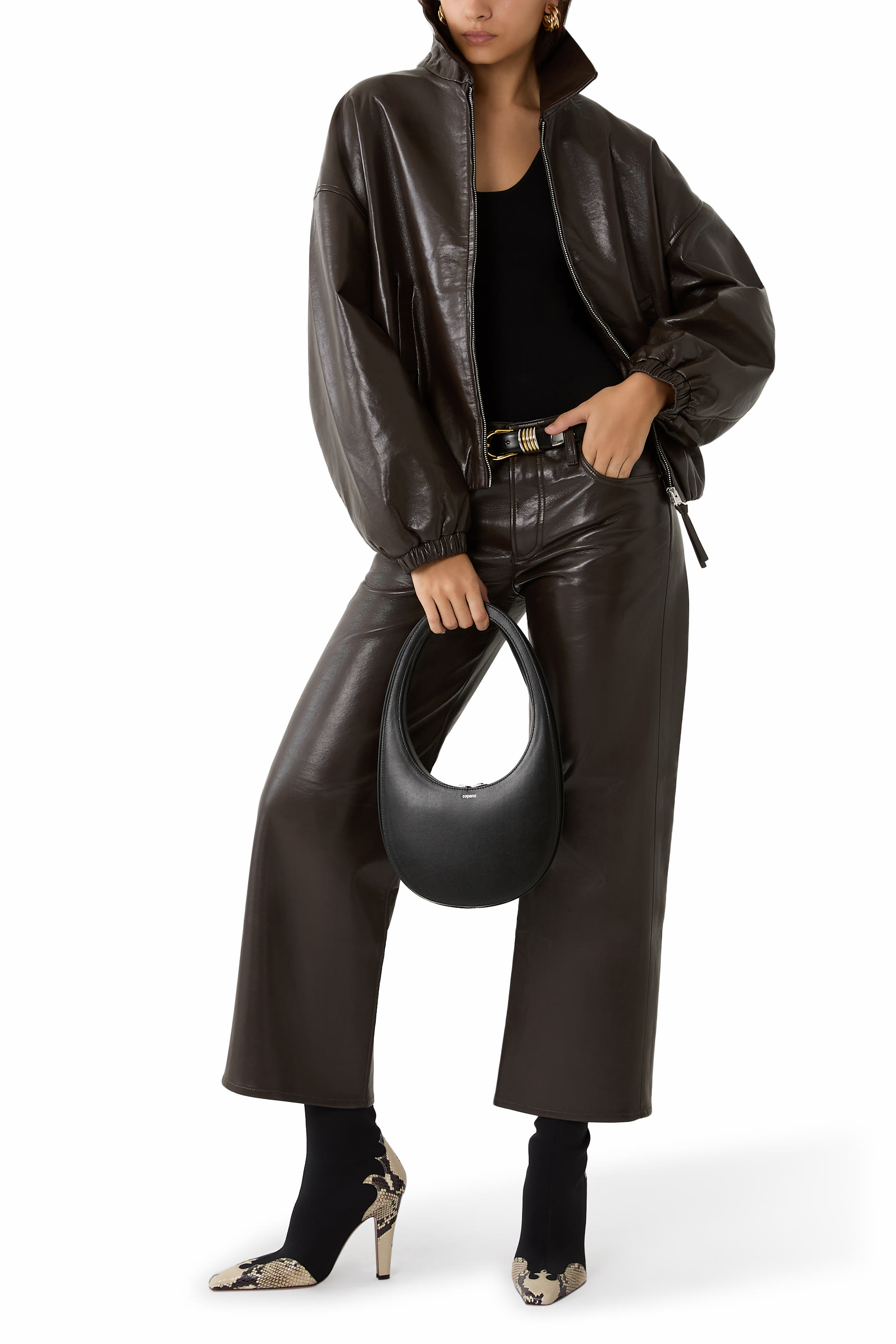 Ayla Baggy Recycled Leather Pants