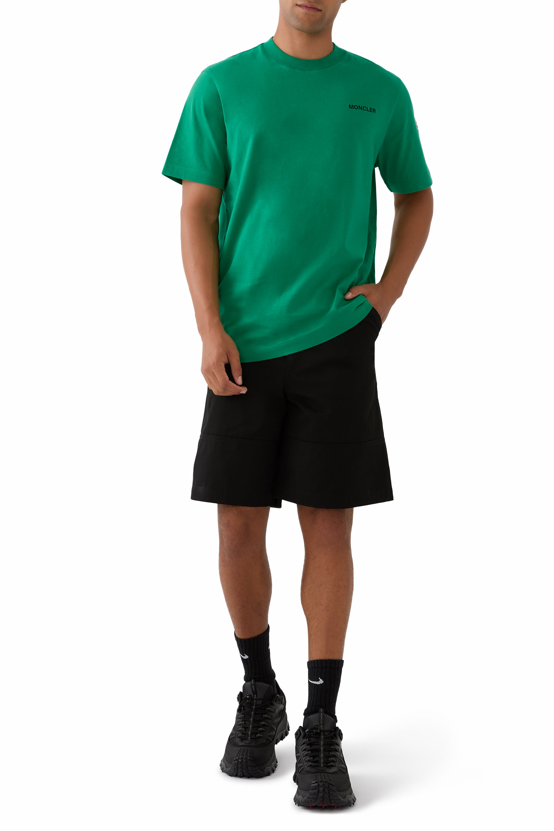 تيشيرت بشعار الماركة طويل قطن