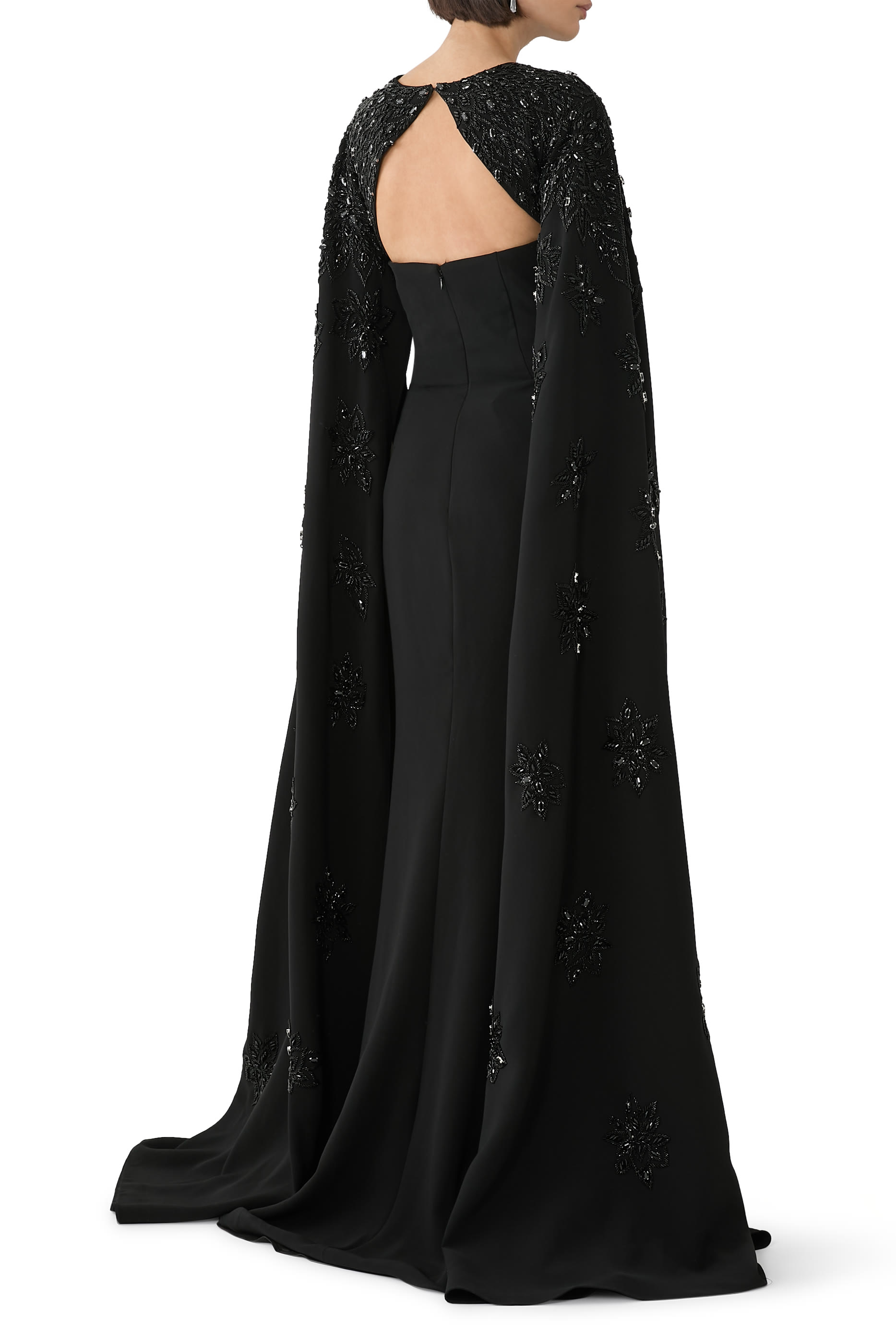 فستان كريب مع بوليرو بخرز