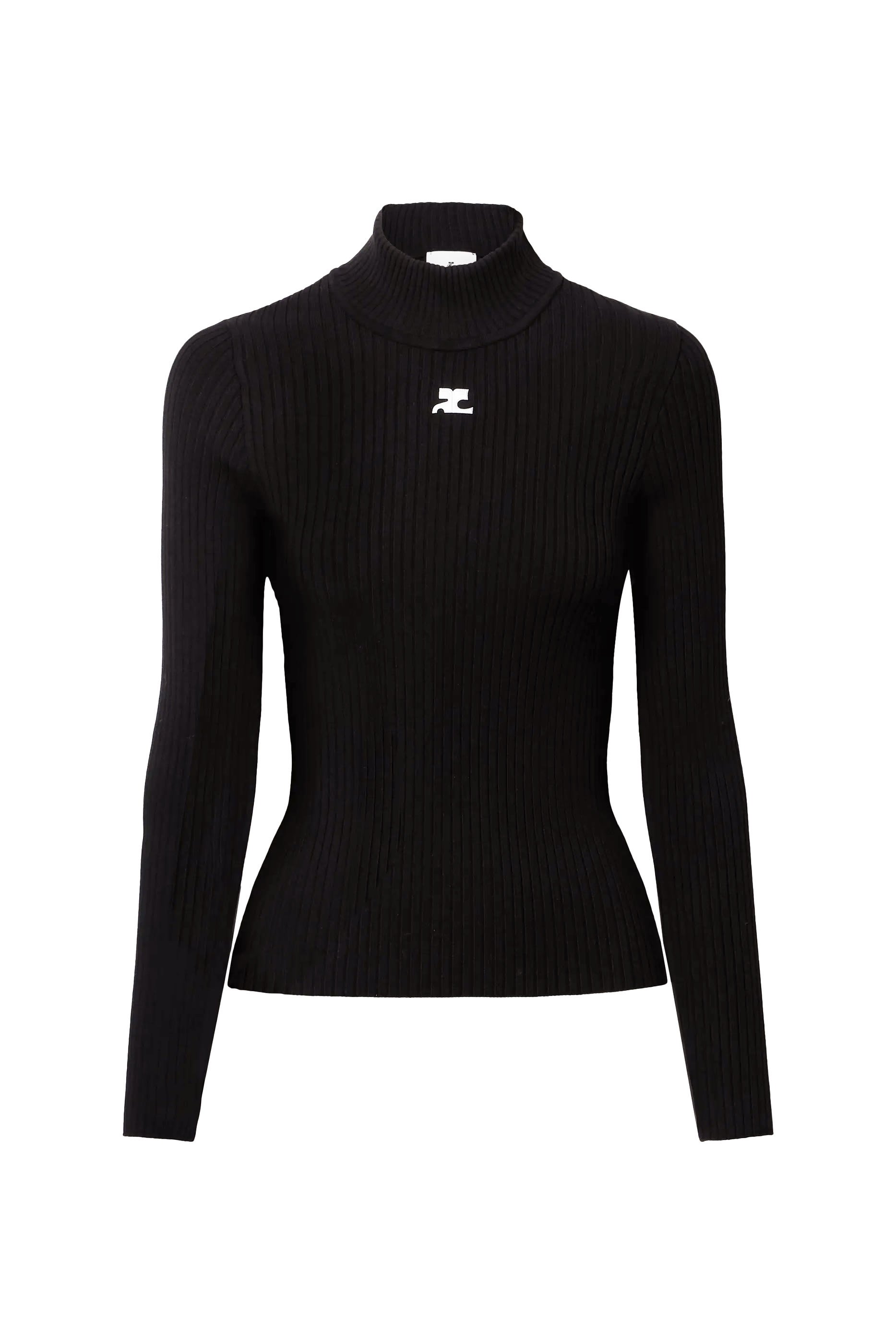 كنزة ريديشن بياقة عالية نسيج مضلع