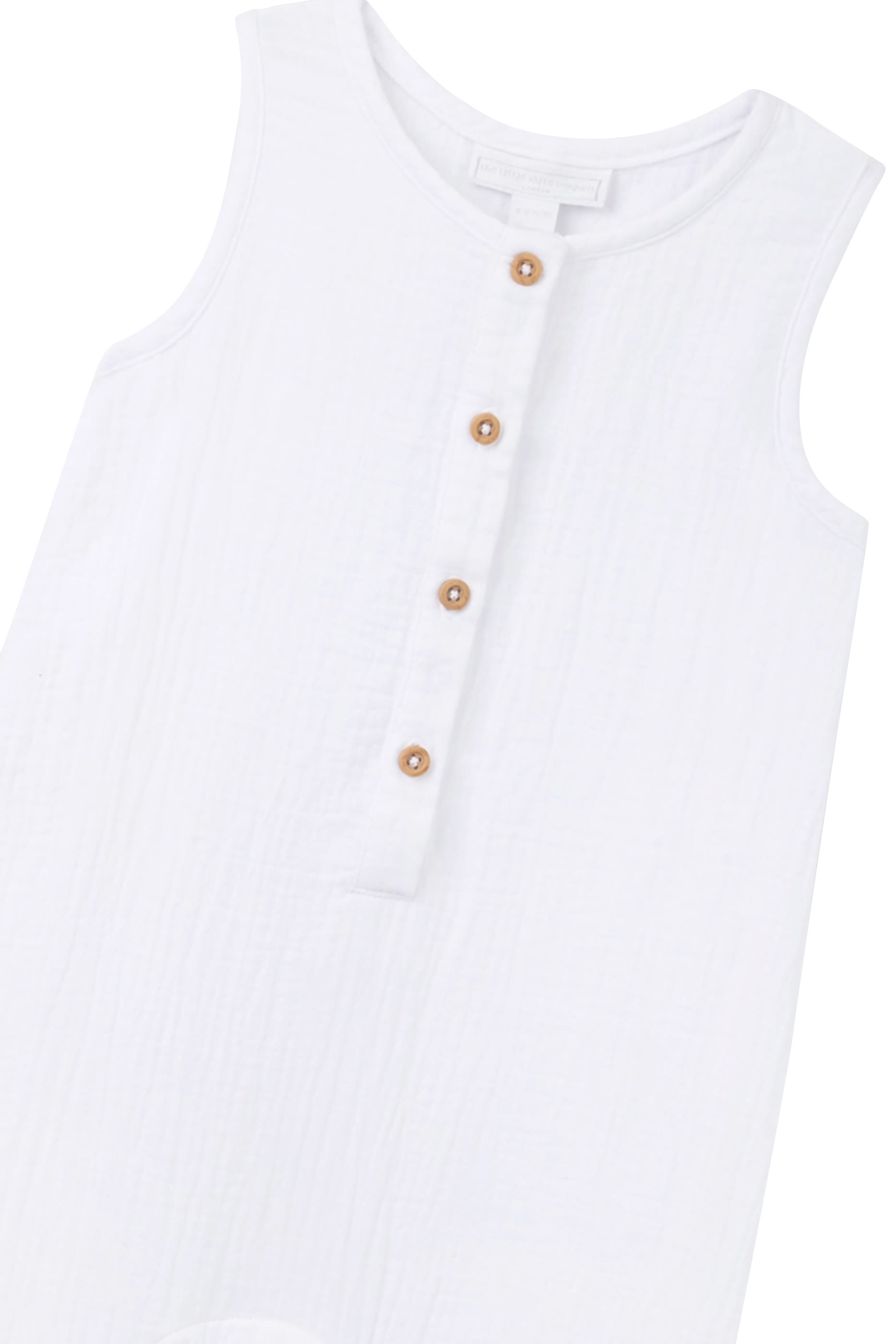 أفرول بلا أكمام قطن عضوي مجعد للأطفال