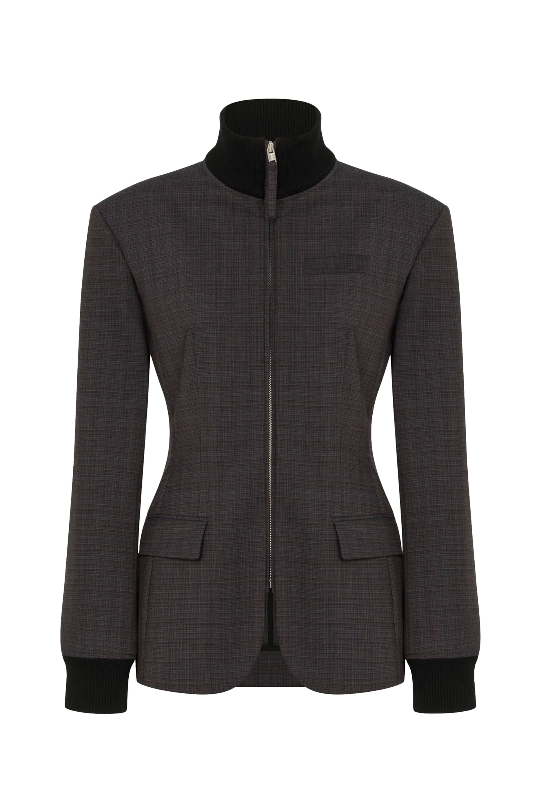 جاكيت مزيج صوف مطاطي