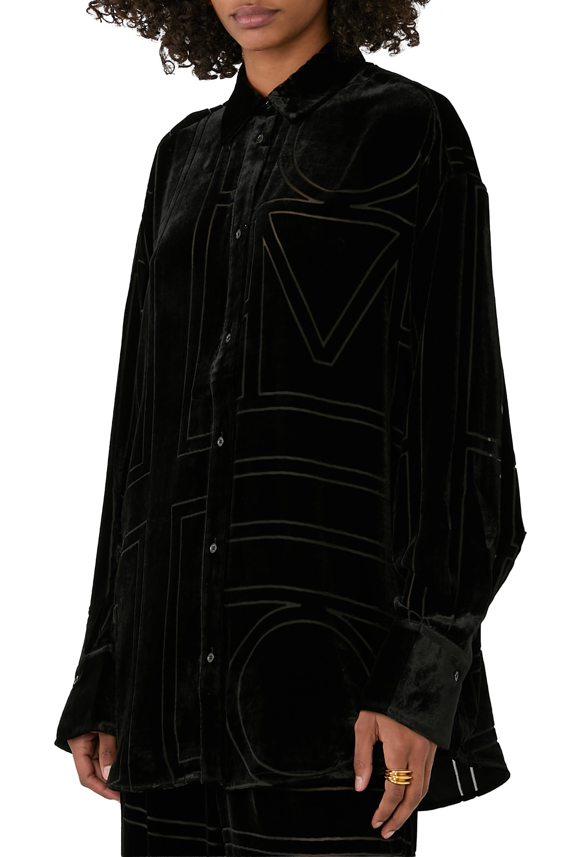 Oversized Devor&eacute; Shirt