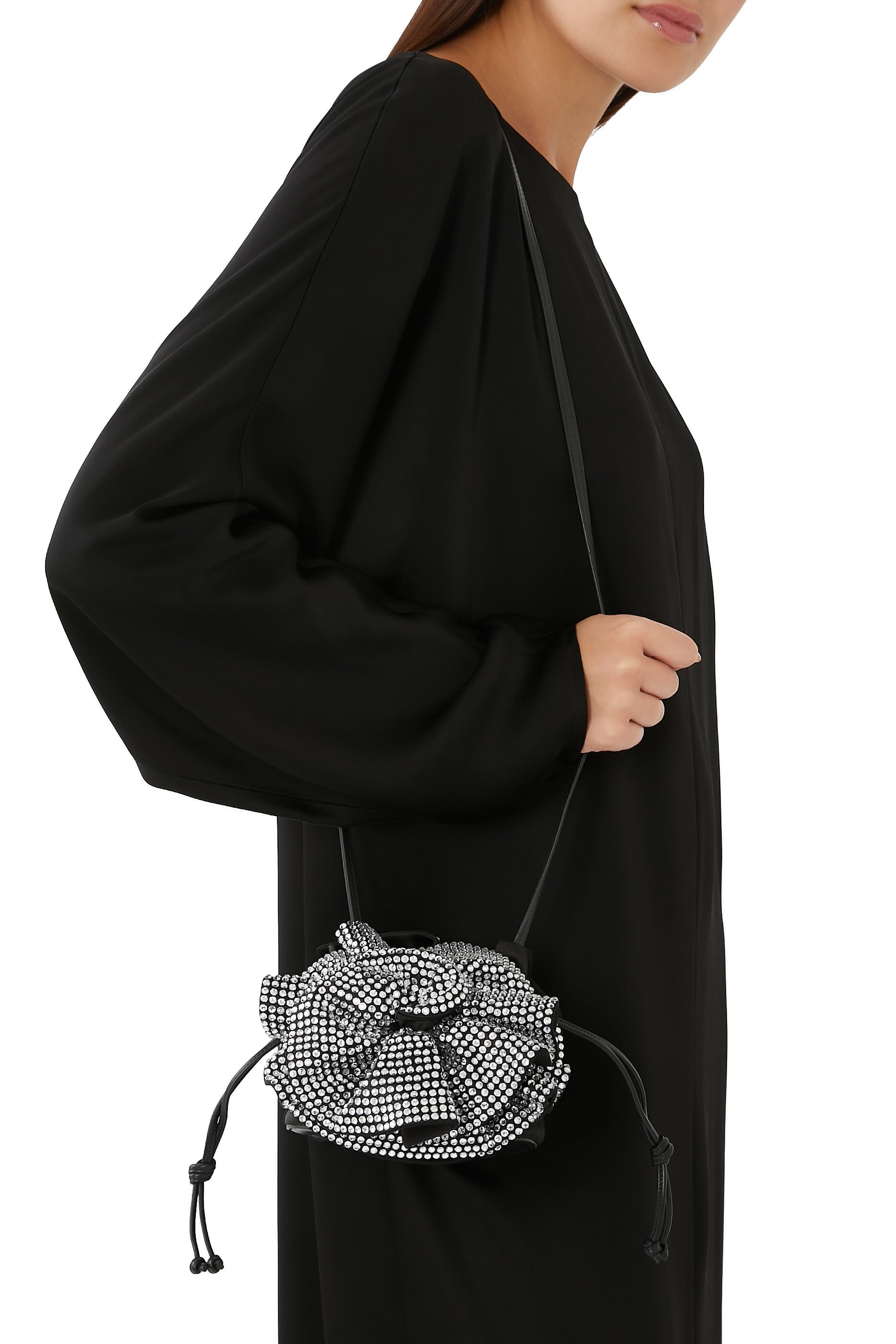 حقيبة كتف مرصعة بالكريستال