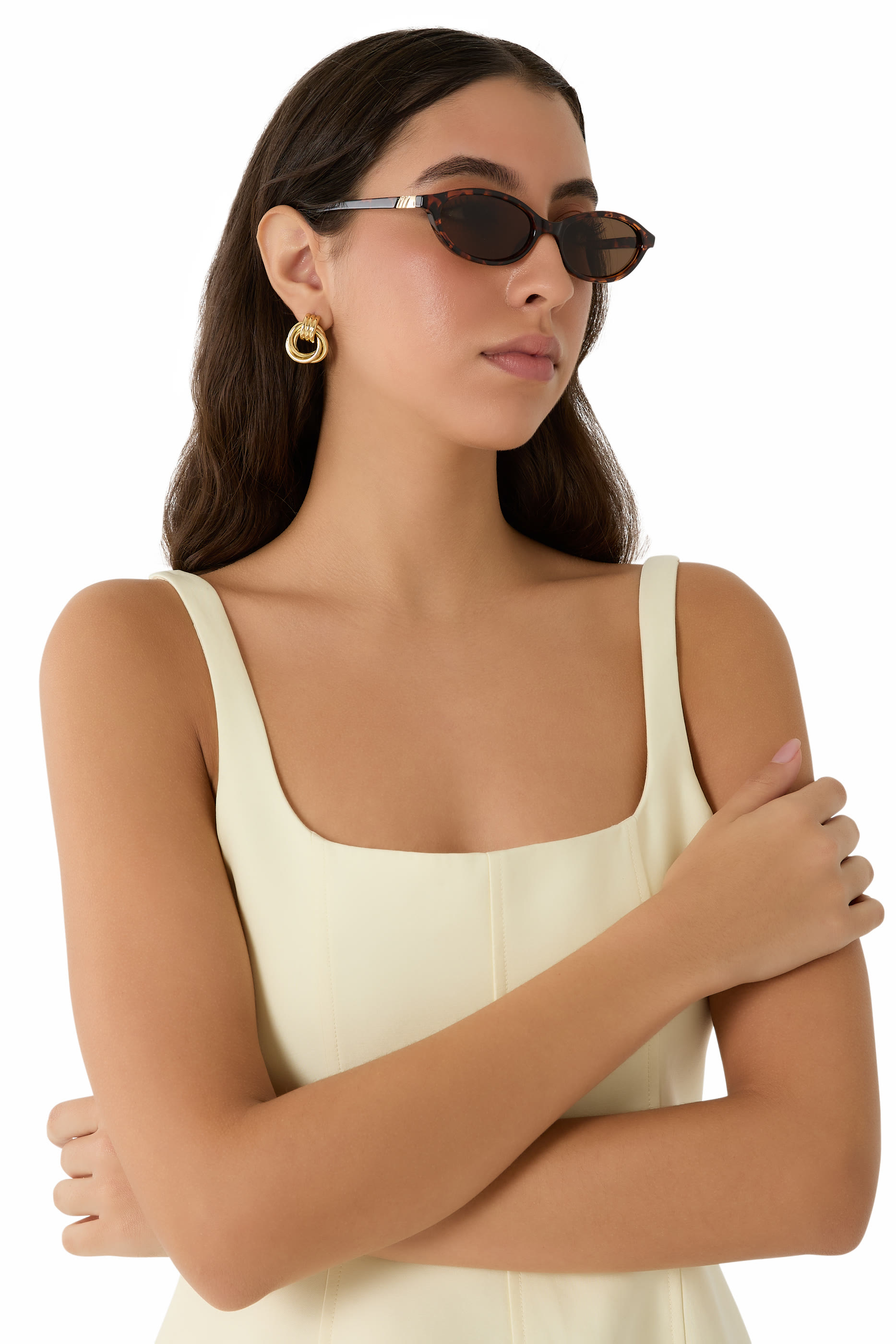 نظارة شمسية داسكفول بإطار بتصميم بيضاوي