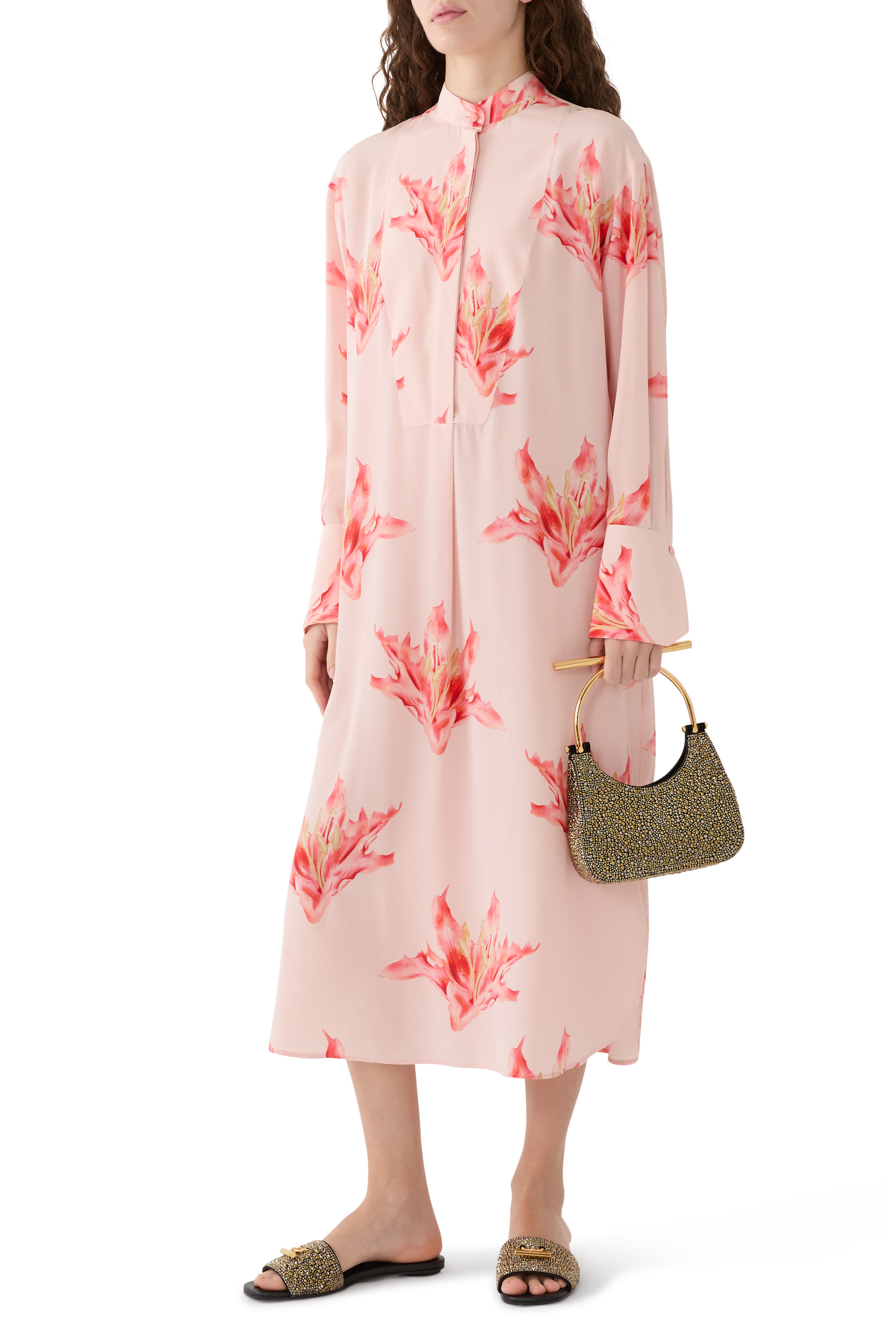 تيشيرت بطبعة زهور وغزال للأطفال