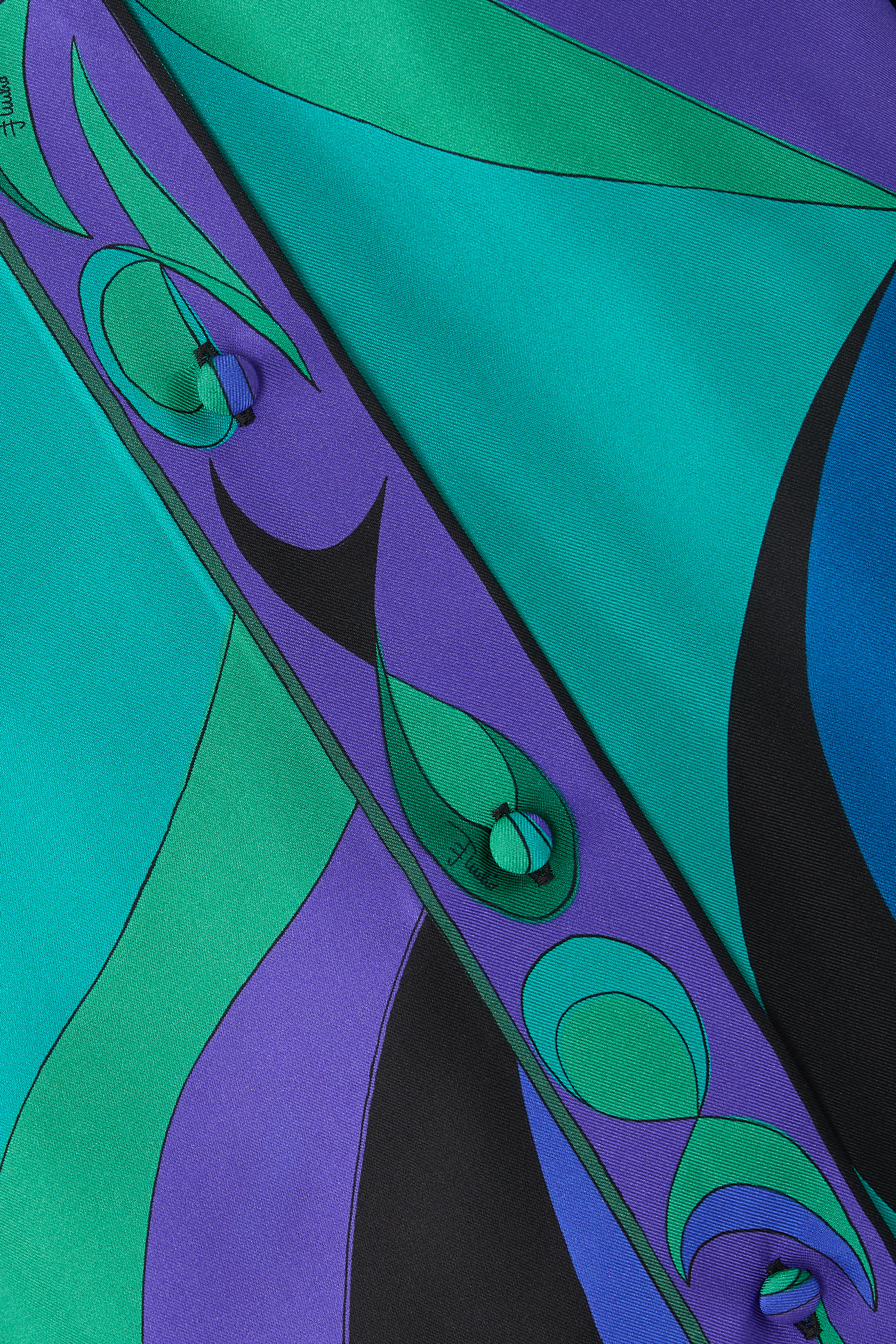 قميص بطبعة بيسكي وقصة فضفاضة حرير