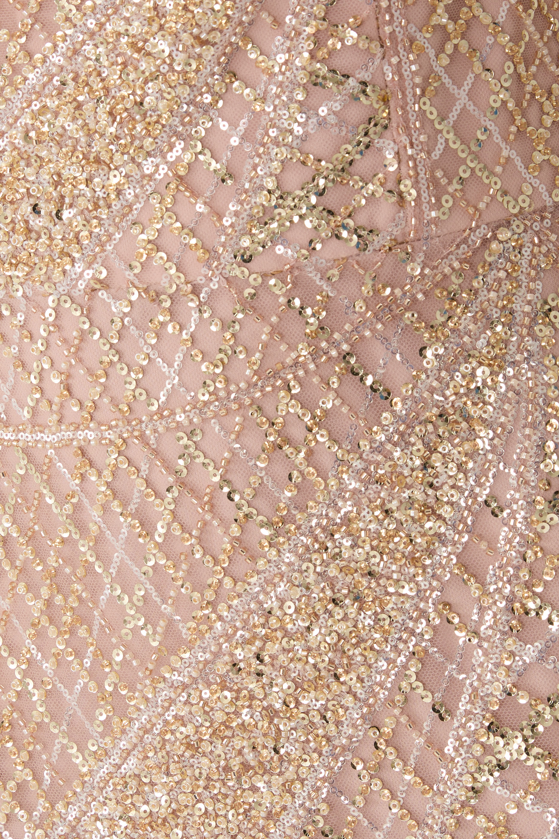 فستان سهرة آرت ديكو مطرز بخرز تول