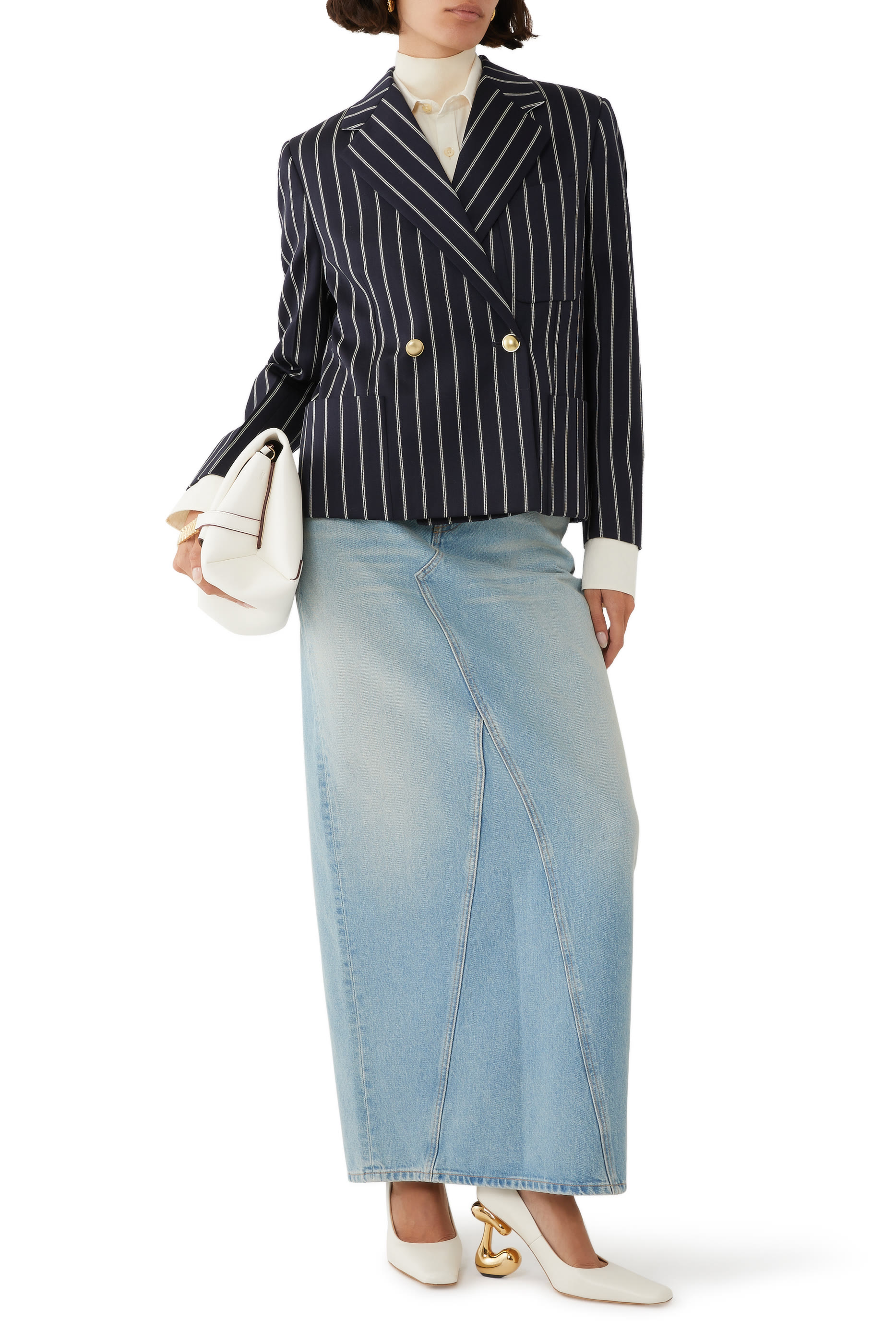 جاكيت قصير بصفي أزرار