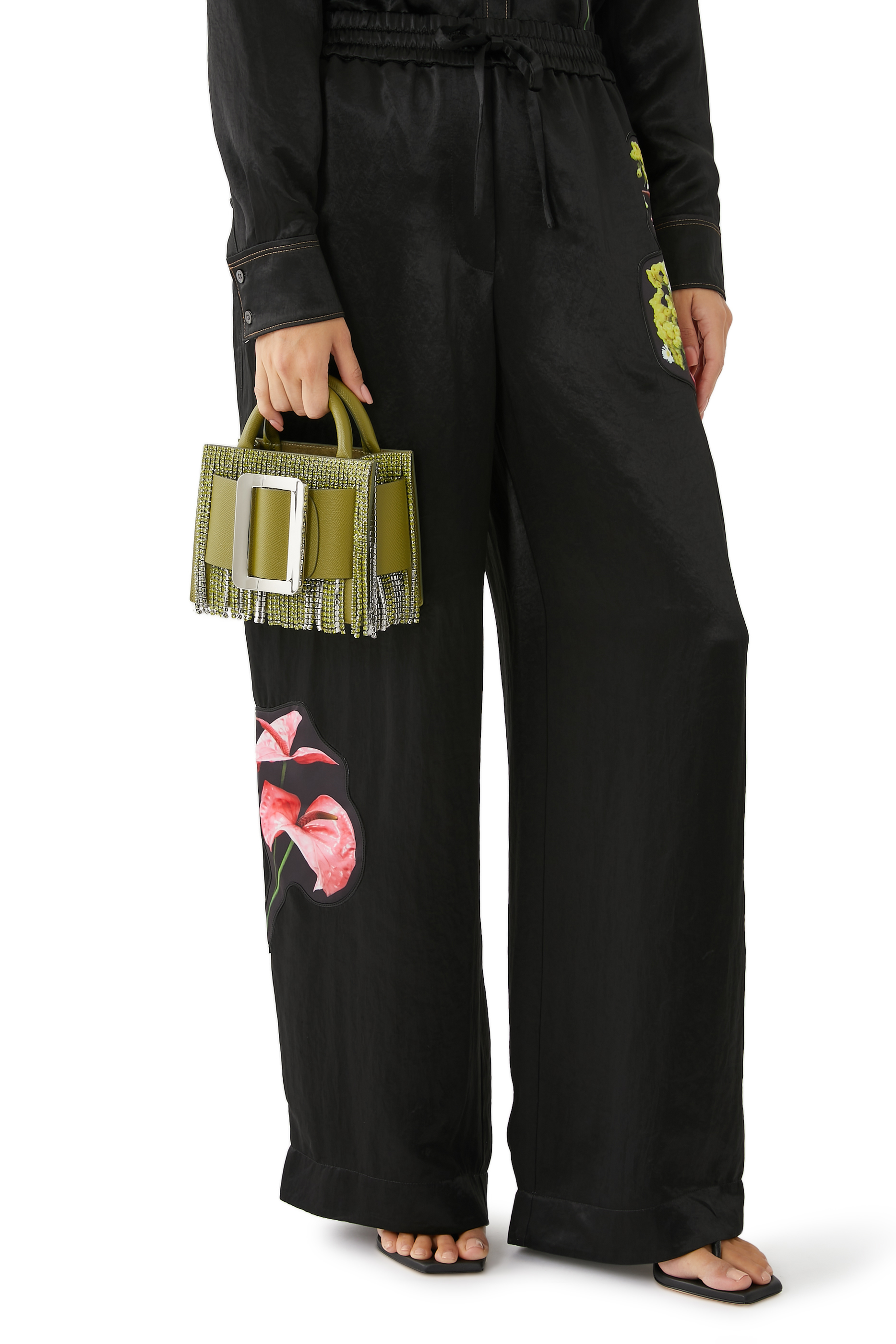 حقيبة يد بوبي 18 مرصعة بالكريستال