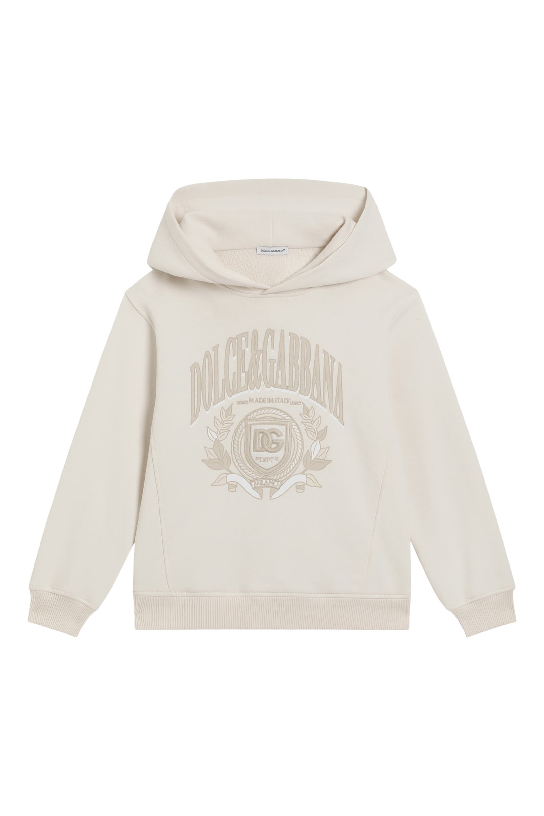 سويت شيرت بغطاء رأس بشعار الماركة للأطفال