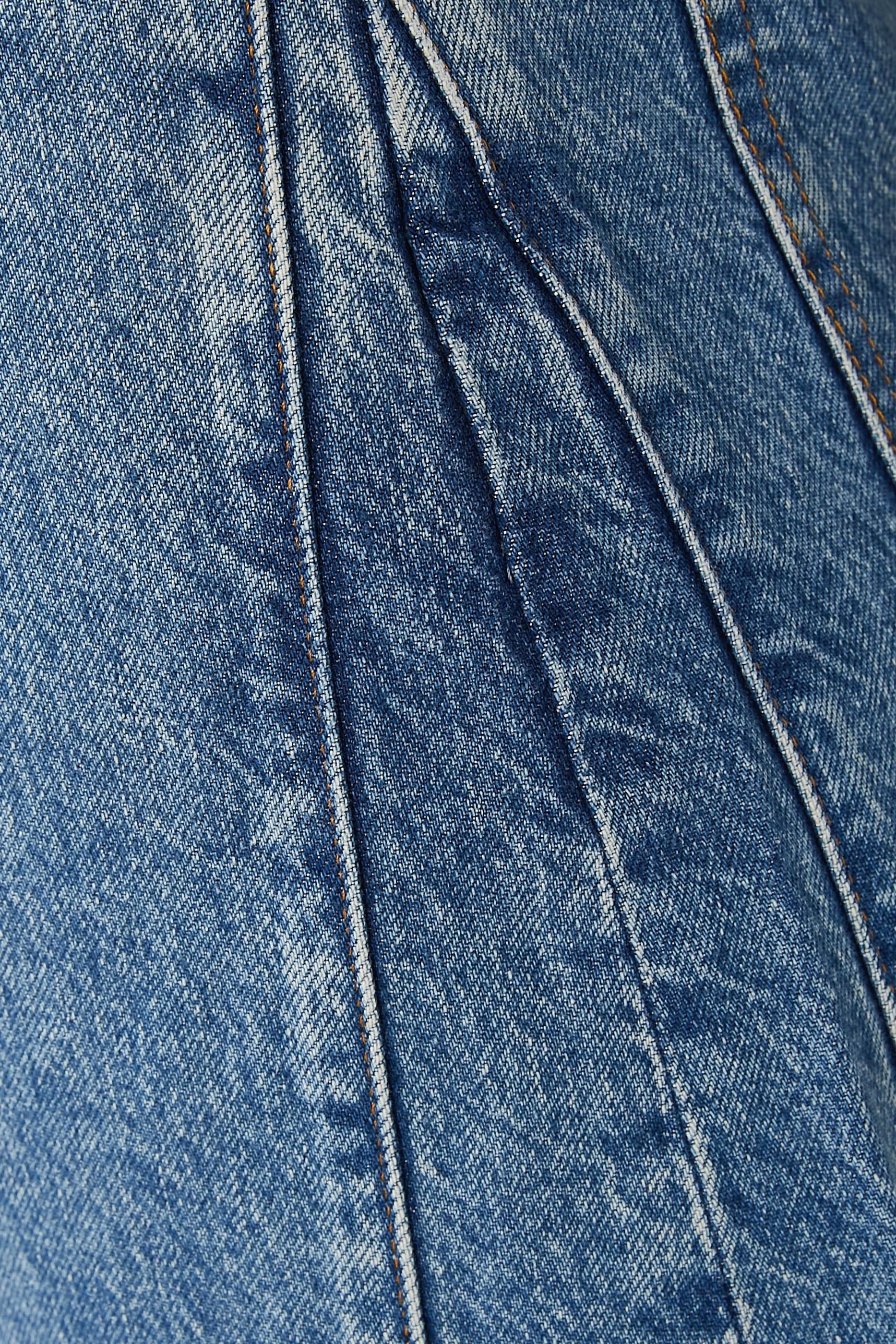 بنطال يوتا بقصة ساق واسعة بخصر متوسط الارتفاع