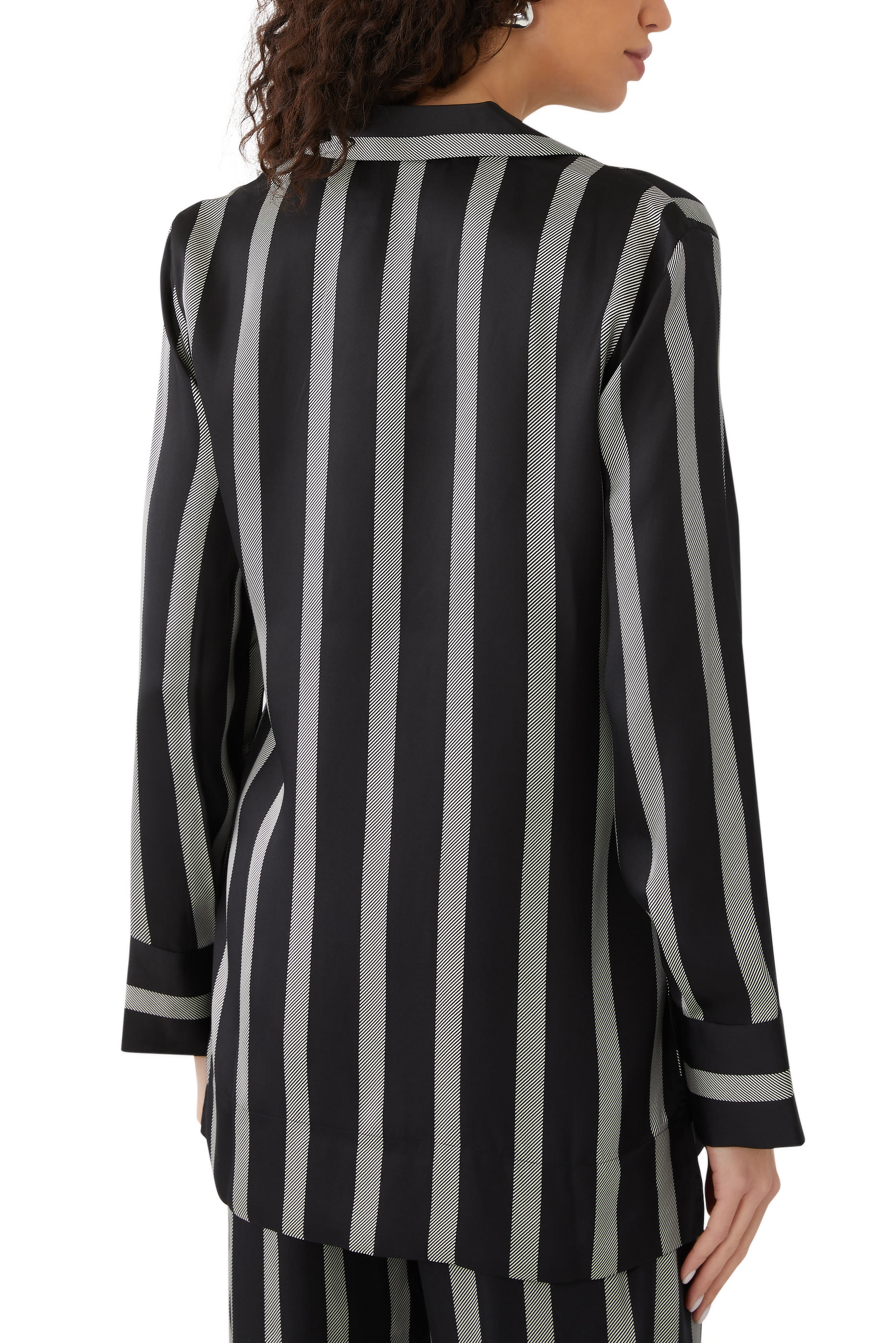 قميص لينيت بنقشة هرينج بون مخططة