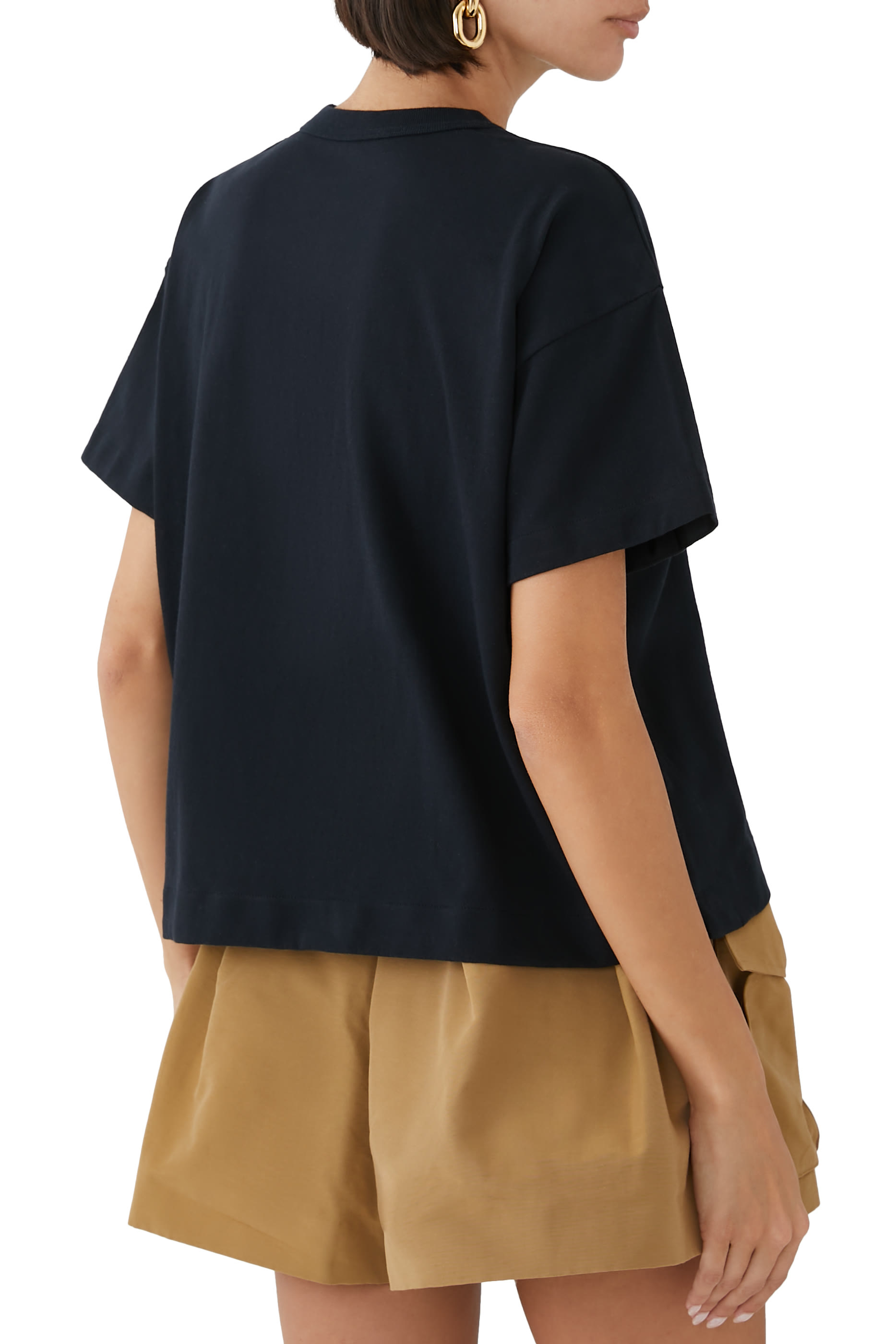 تيشيرت بشعار الماركة قطن جيرسيه