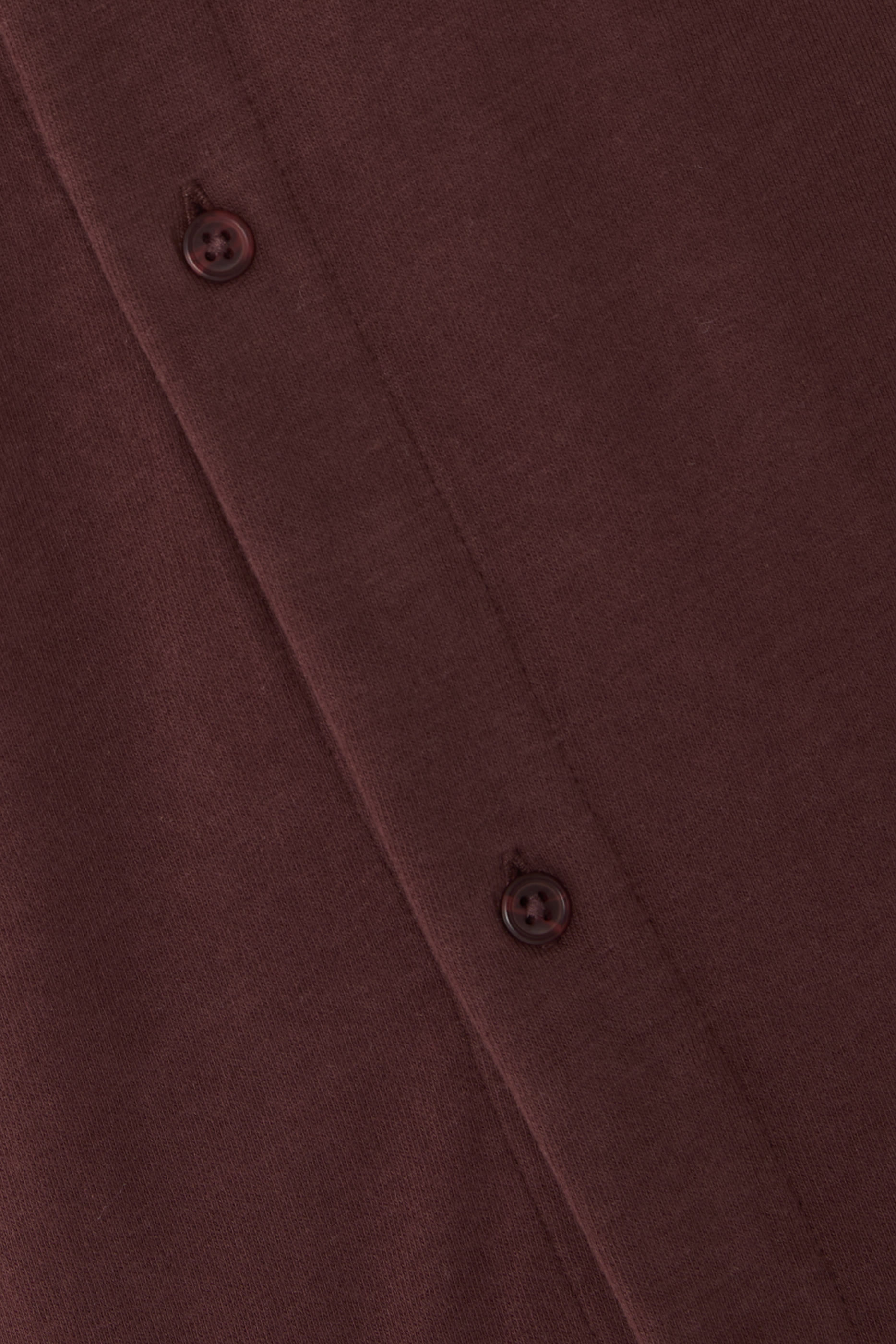 قميص بأزرار أمامية قطن جيرسيه بملمس شمواه