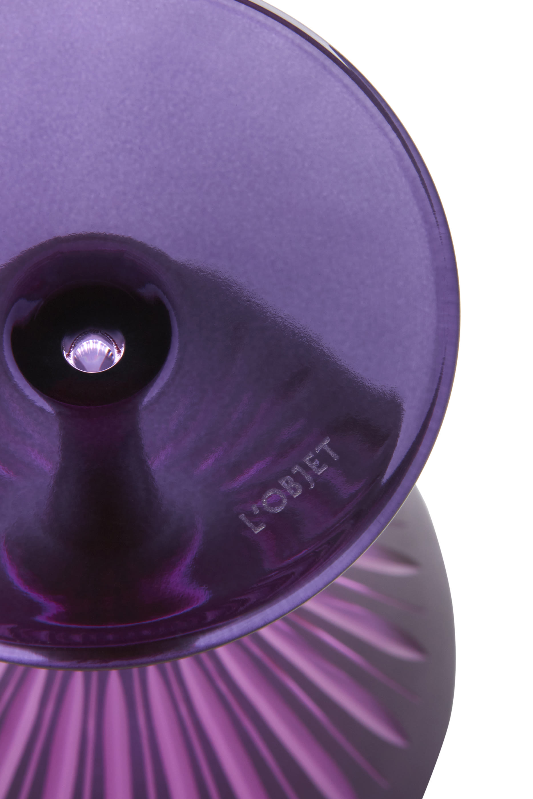 طقم كؤوس مشروبات فاخرة بريزم بنفسجية، 4 قطع