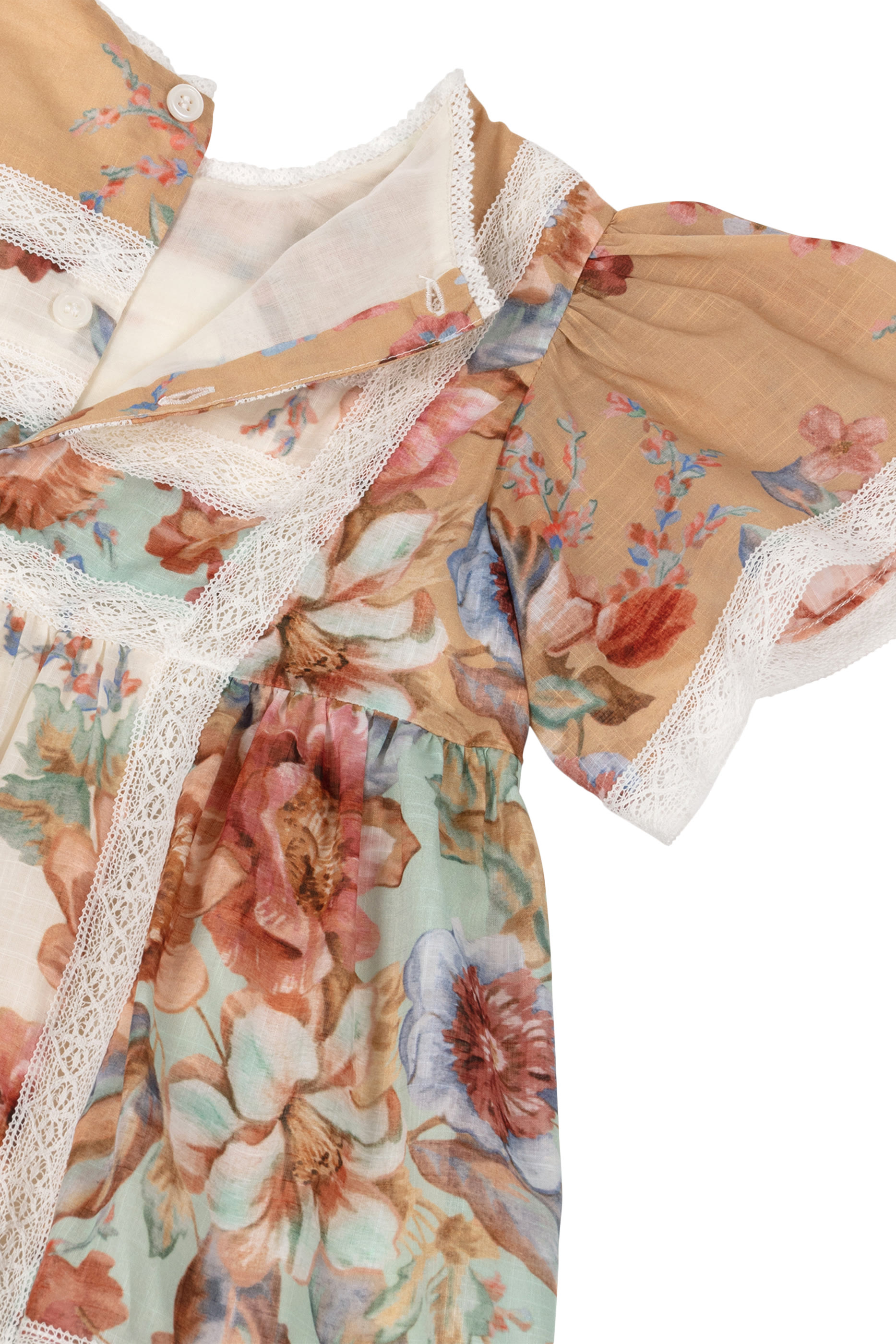 فستان اويكن بحافة مقسمة قطن 