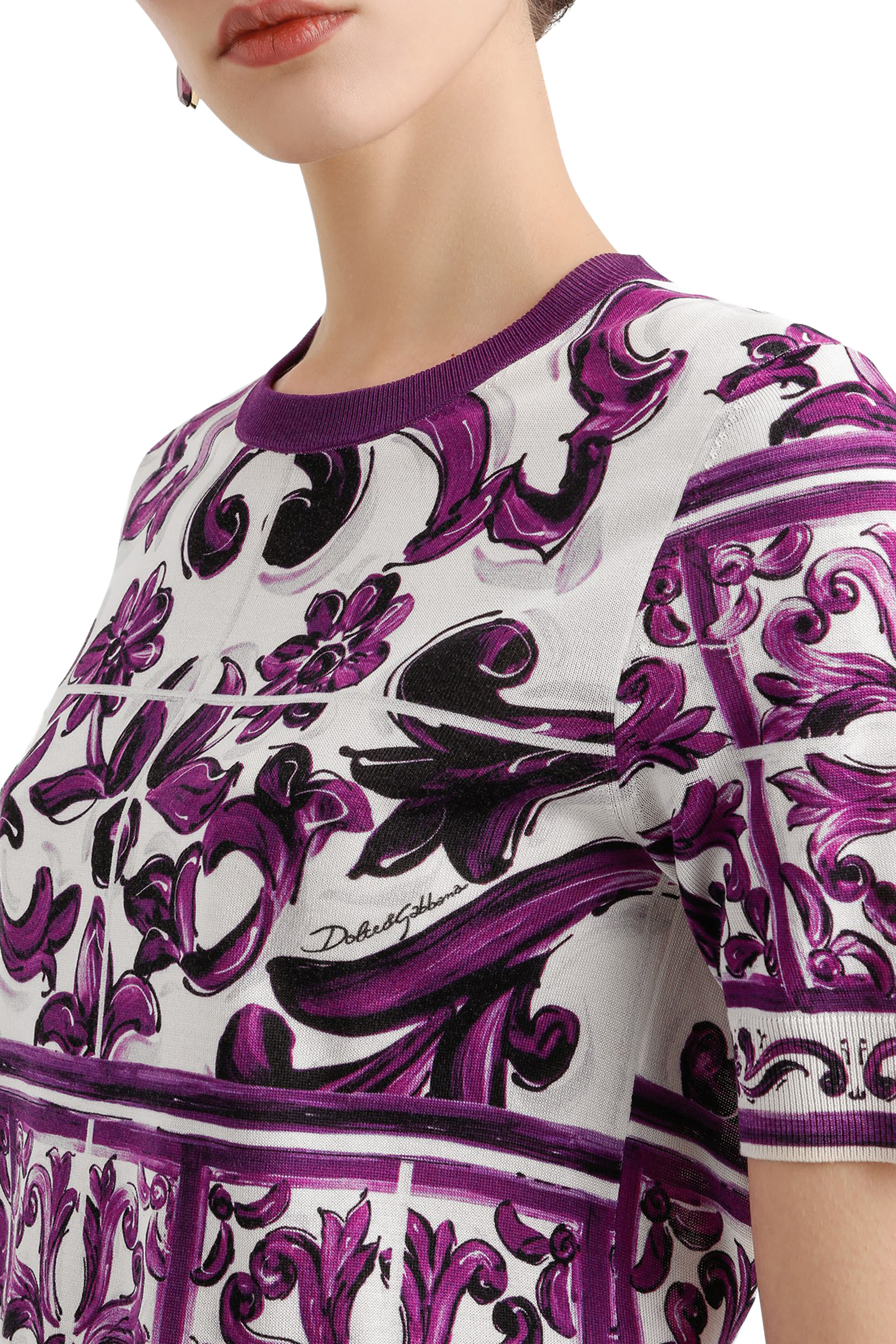 سترة بطبعة مايوليكا حرير