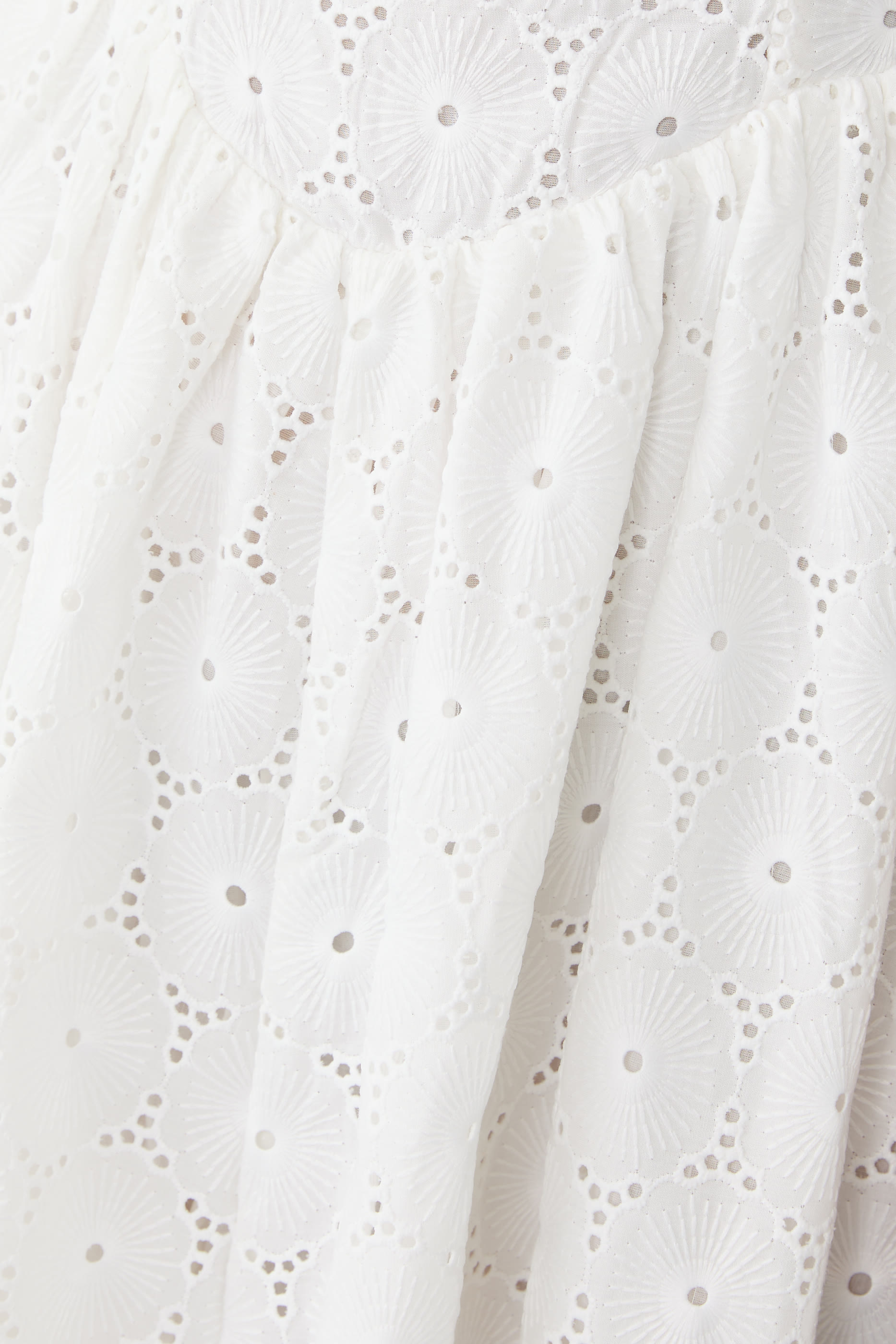 فستان ميلانا متوسط الطول بتطريزات إنجليزية