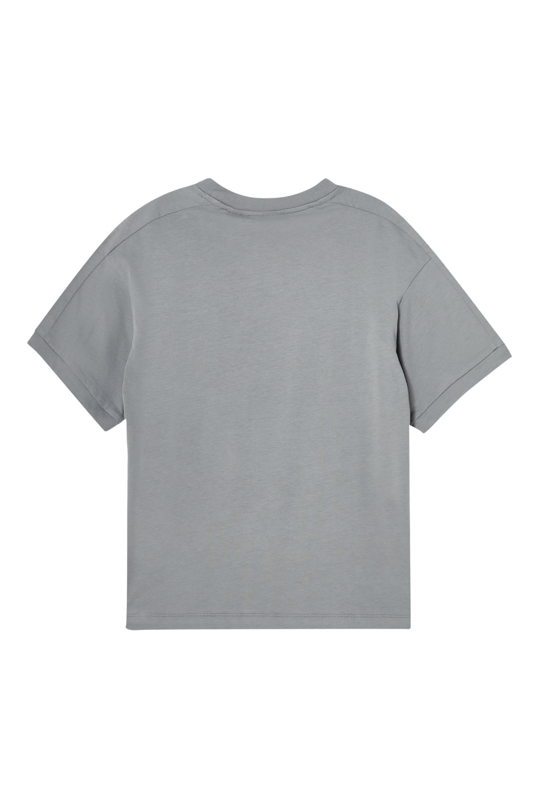 تيشيرت بشريط شعار الماركة للأطفال