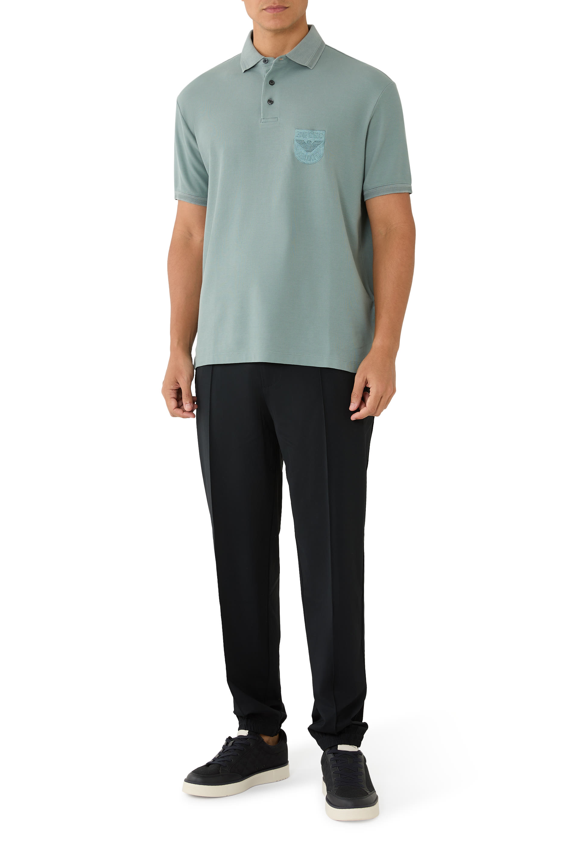 قميص بولو برقعة شعار الماركة جيرسيه