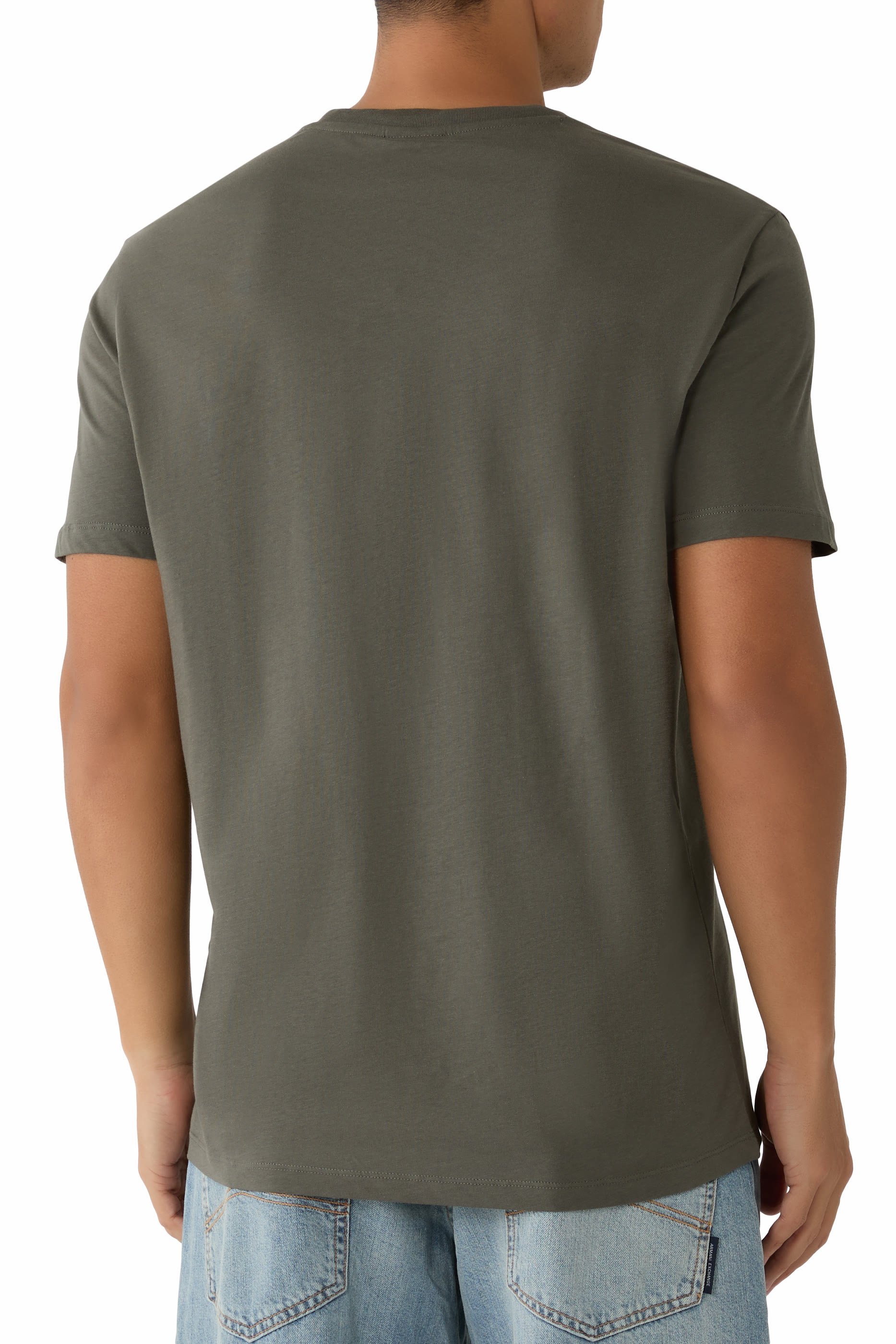 تيشيرت بطبعة شعار الماركة قطن