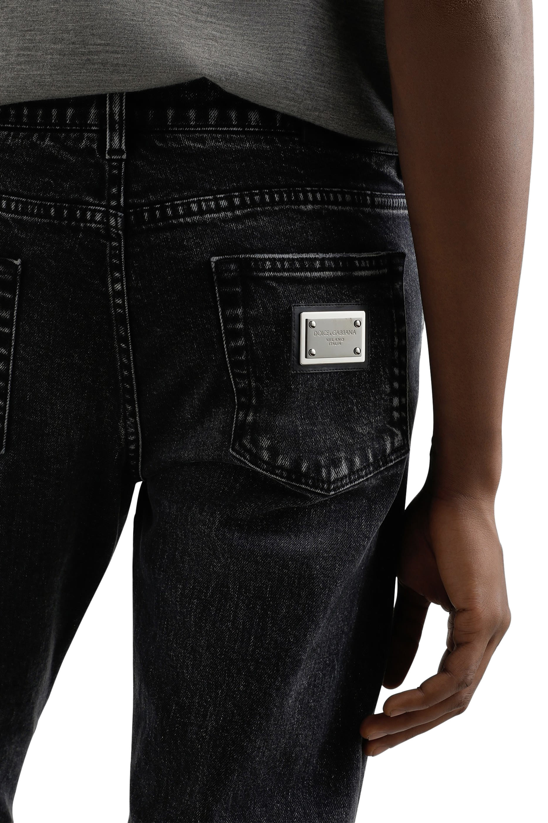 بنطال جينز بقصة ضيقة قطن مطاطي