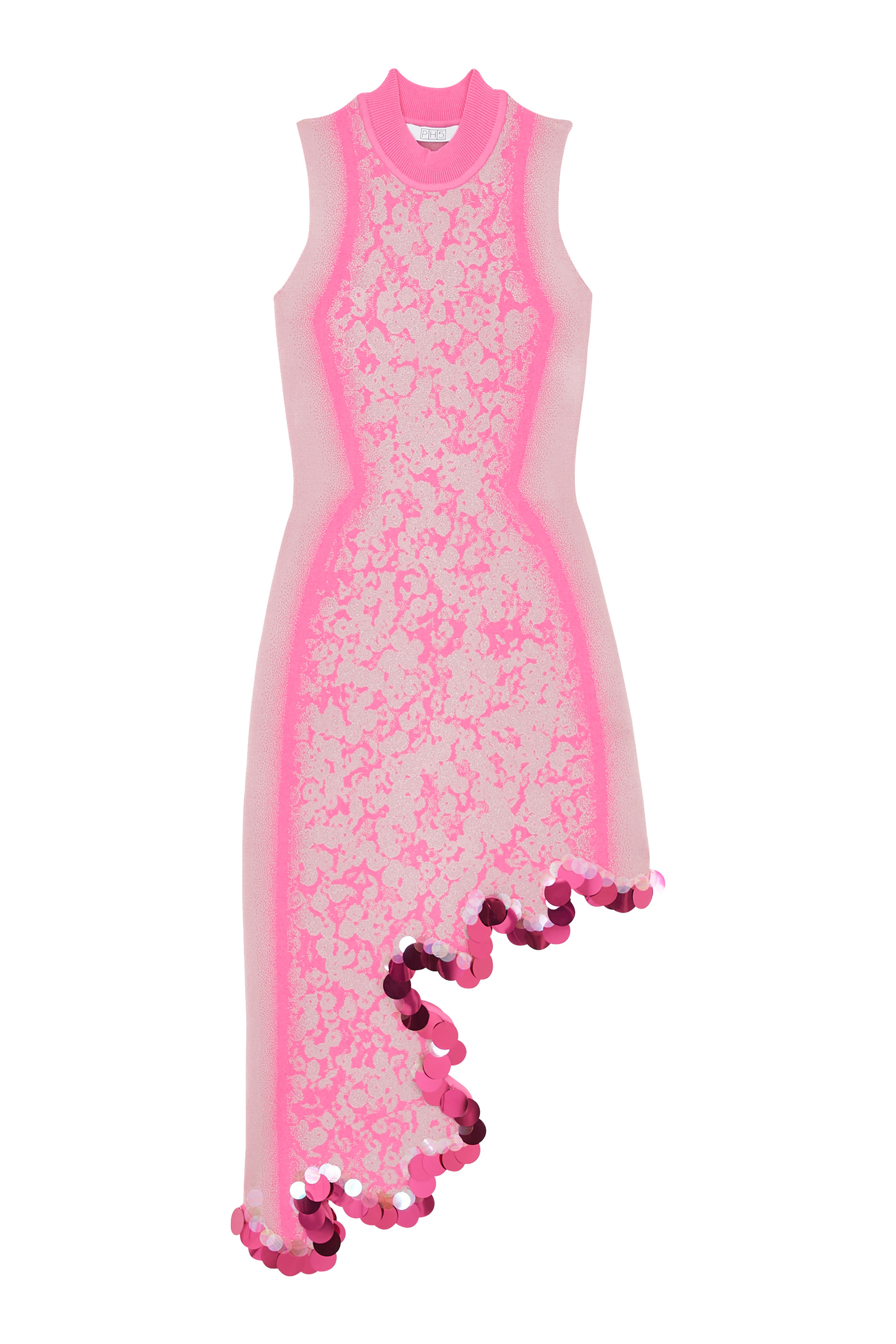 فستان آيريس بحافة مموجة مميزة مطرزة بالترتر