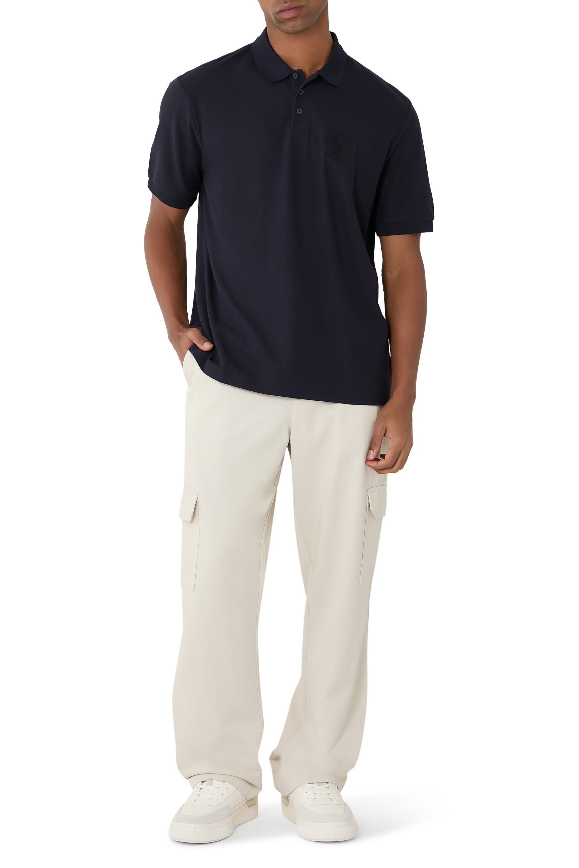 Logo Patch Polo Shirt