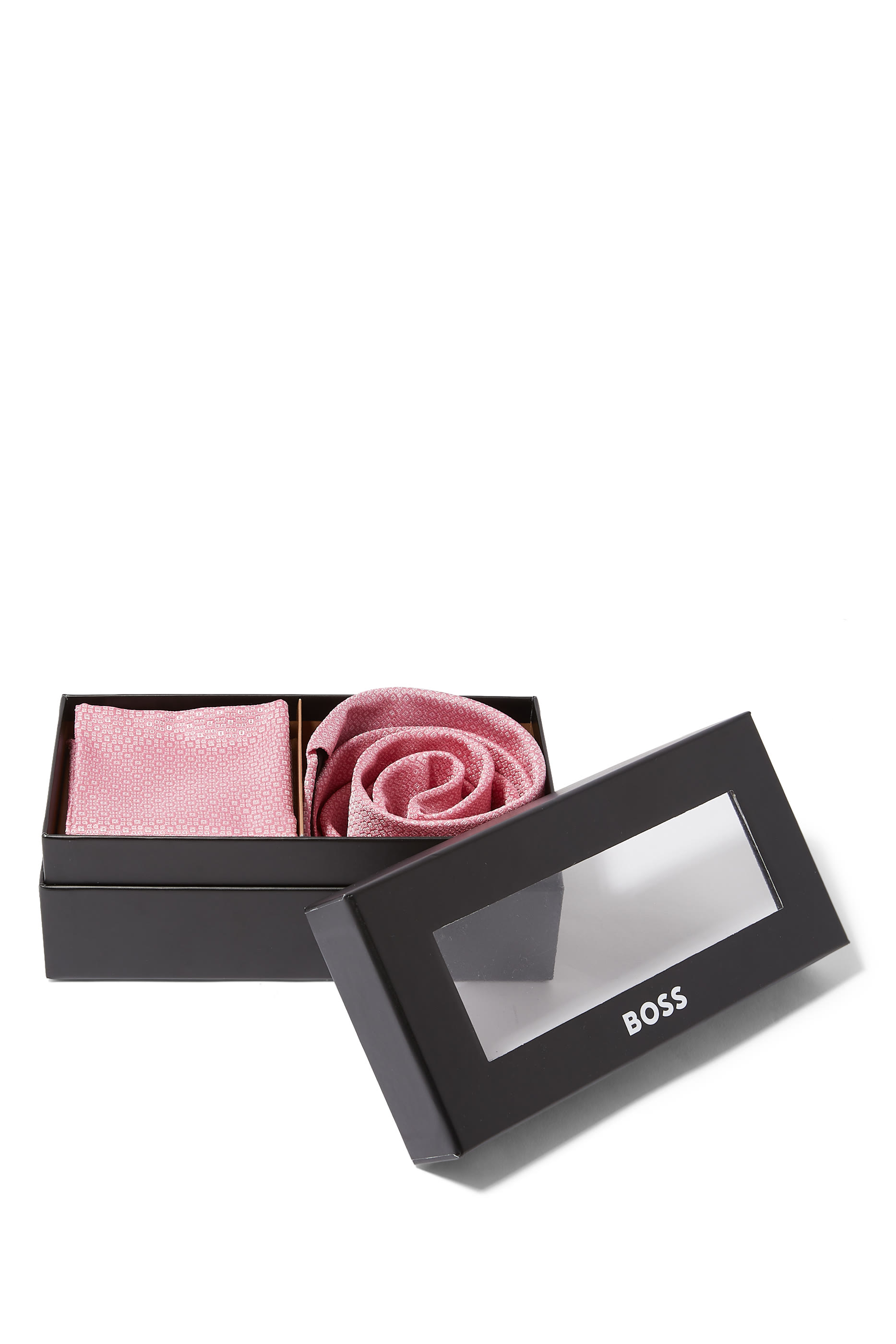 Micro-Patterned Jacquard Tie & Pocket Square Set