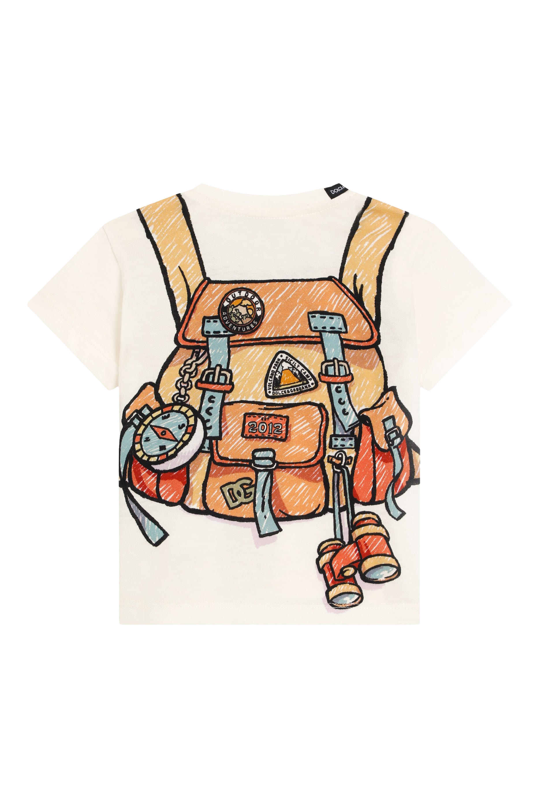 Kids Jersey T-Shirt with Backpack Print 