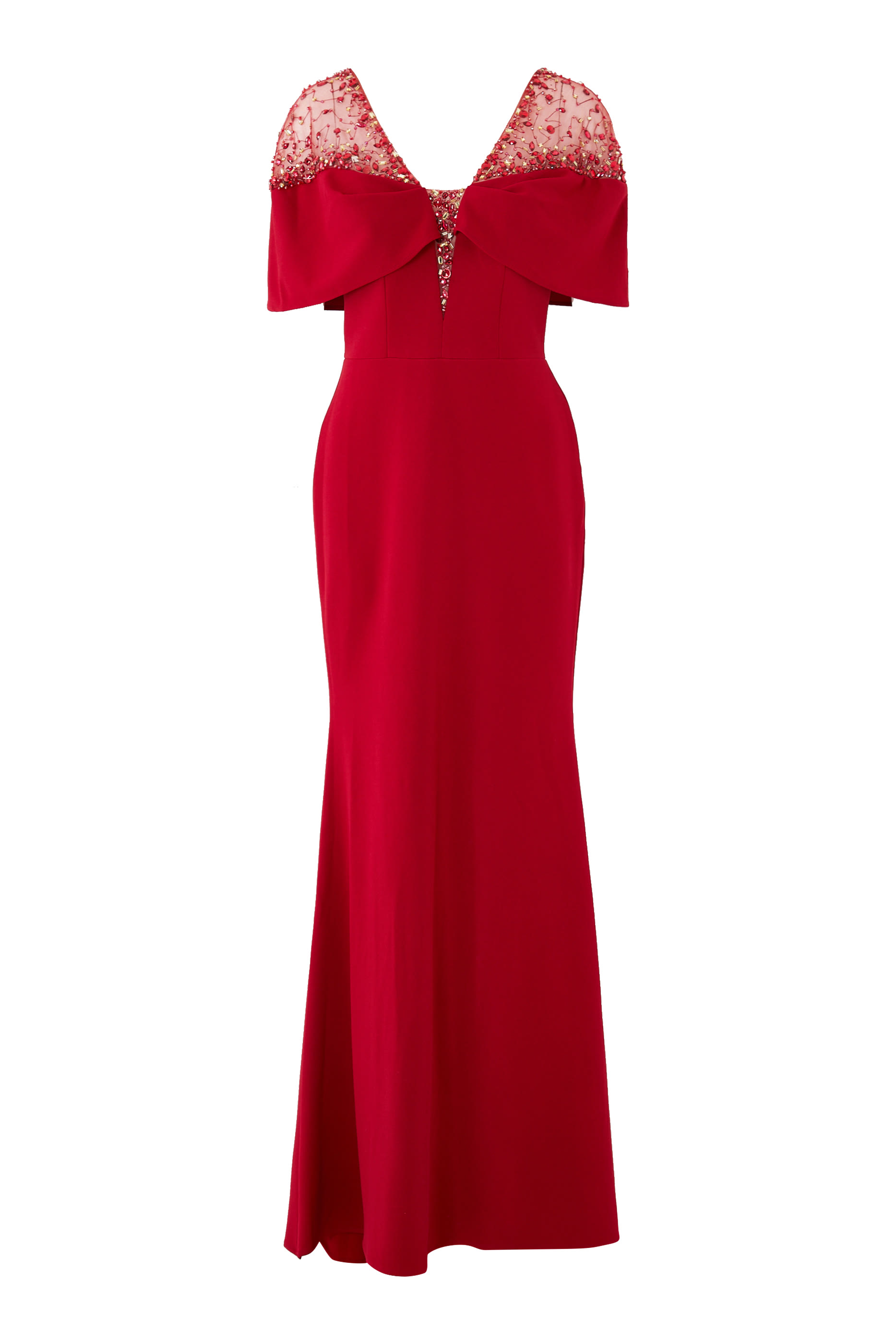 فستان سهرة بكاب