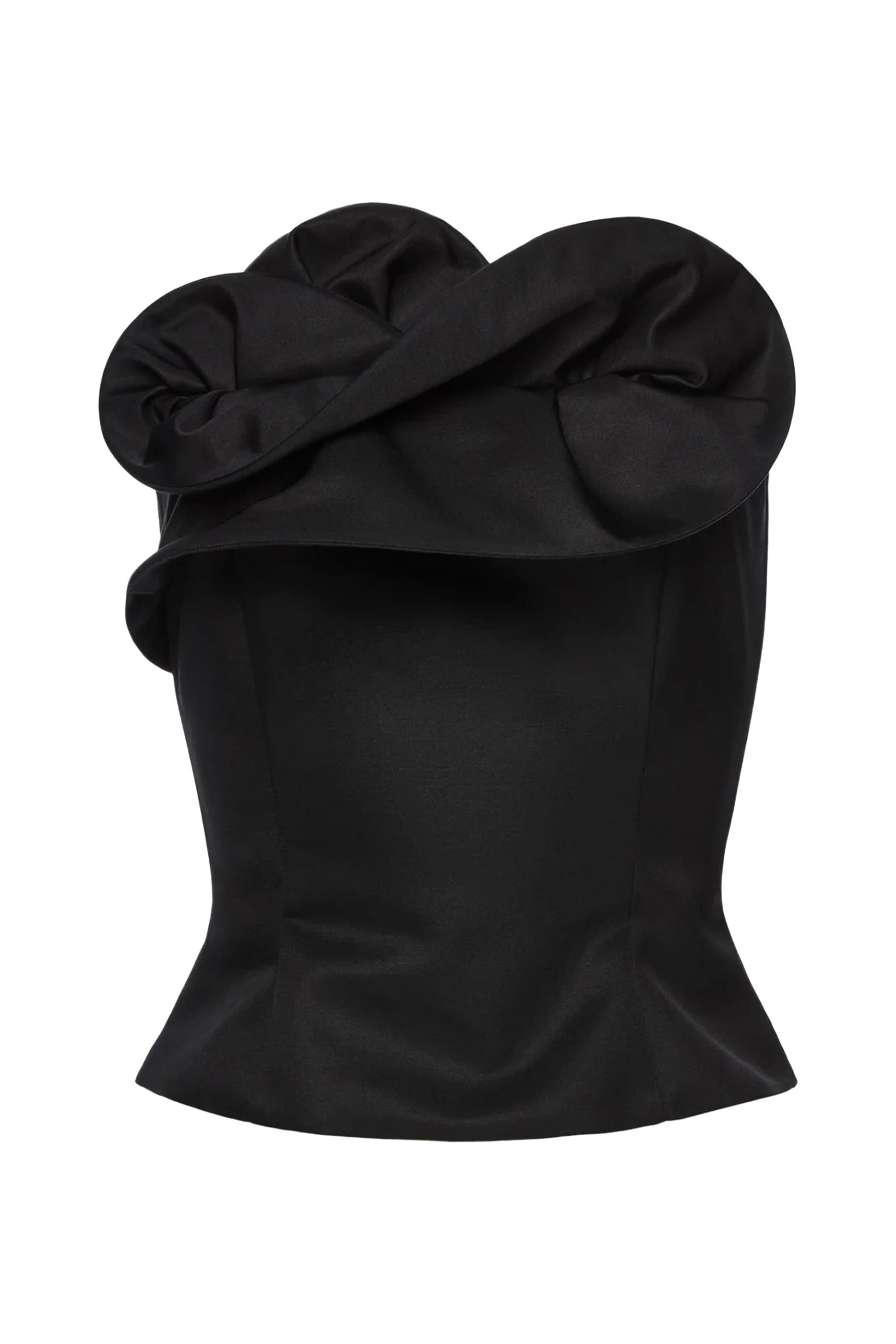 بلوزة بنمط مشد صوف وحرير