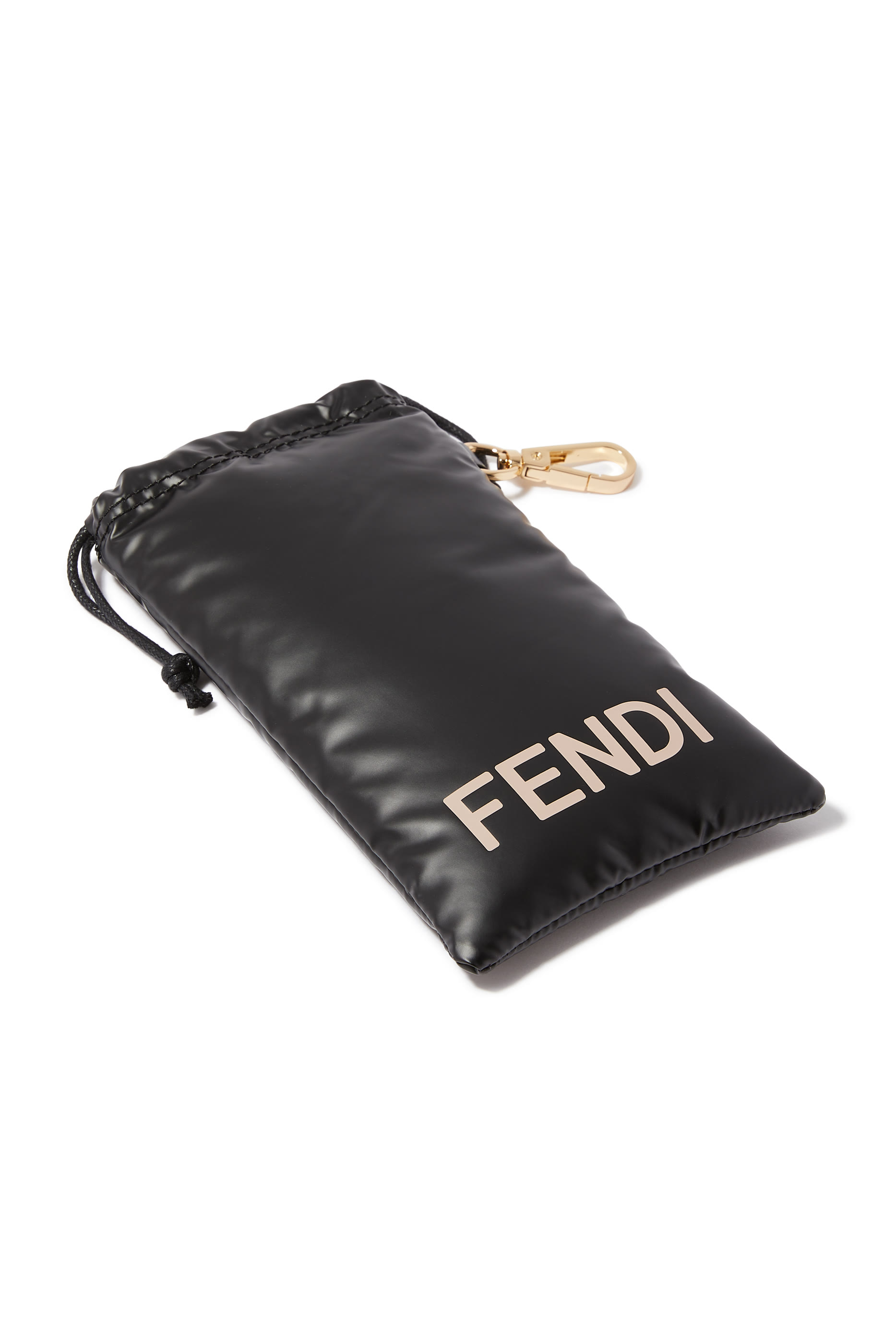 نظارة شمسية بحلية بشعار الماركة بتصميم معين