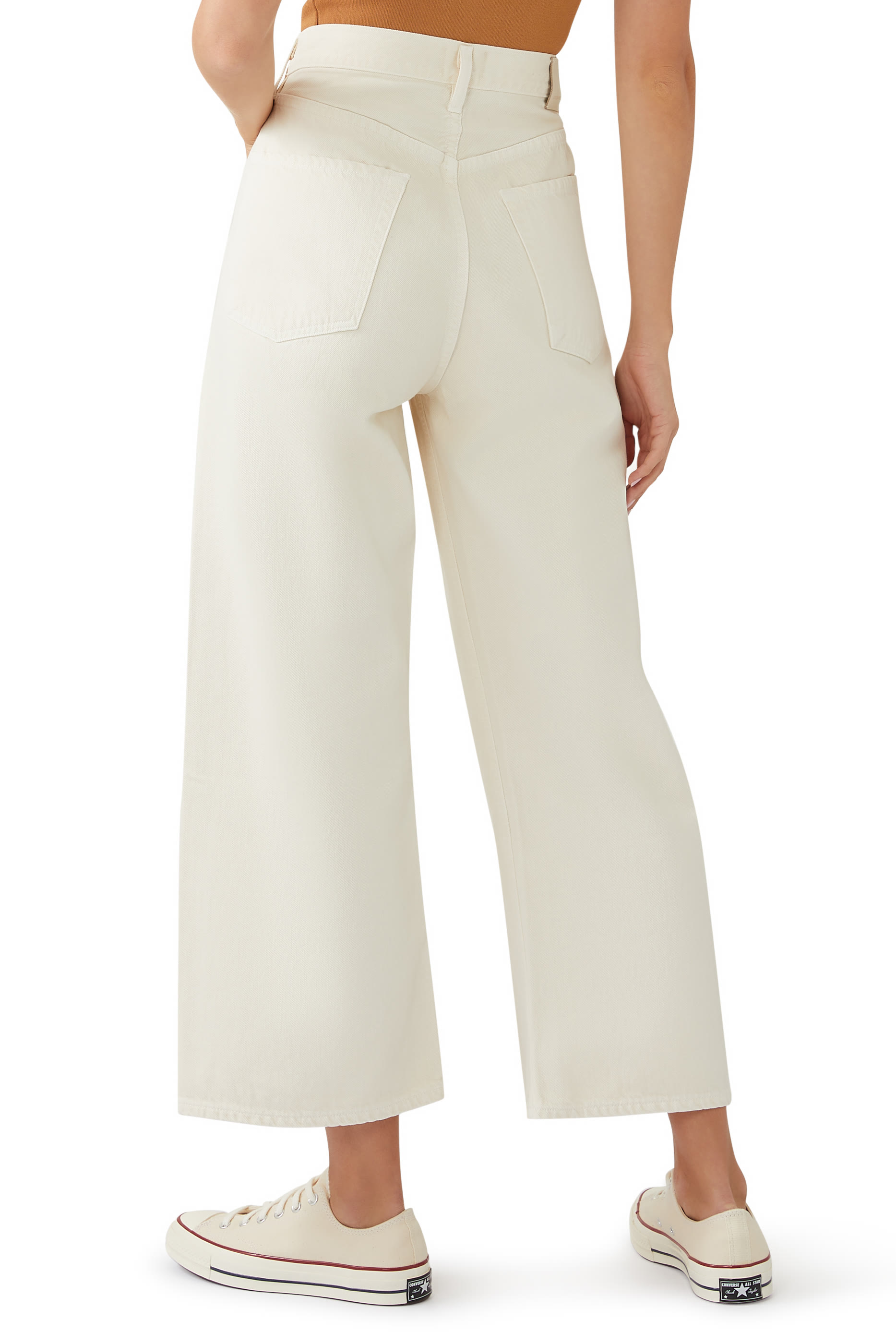 بنطال جينز غاوتش كلاسيكي بقصة ساق واسعة