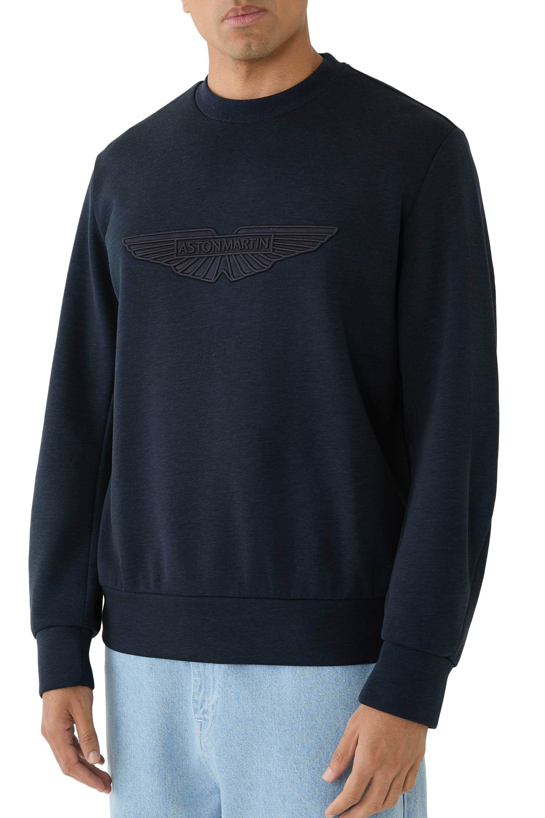 كنزة بتطريز شعار الماركة صوف