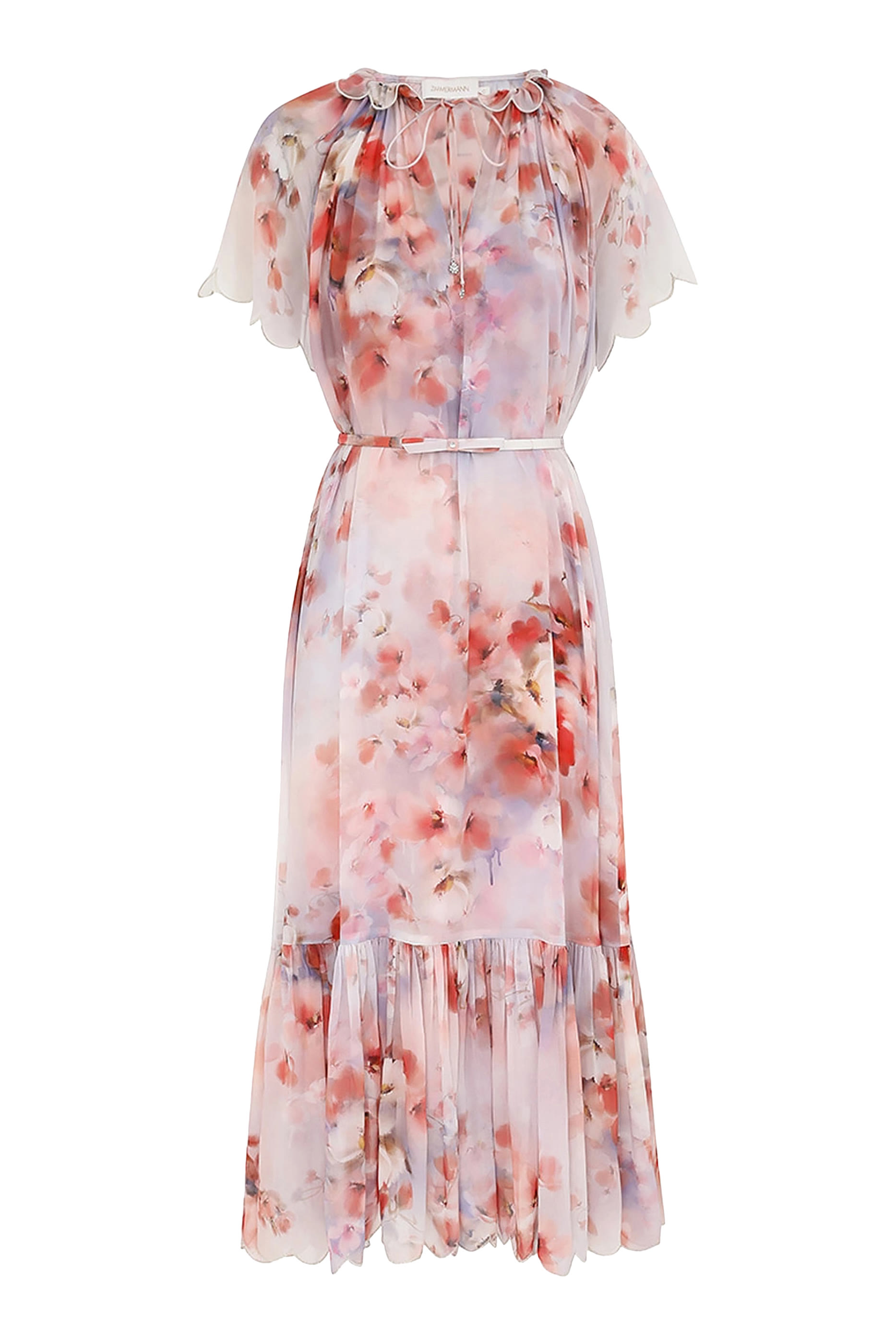 فستان كراش متوسط الطول أكمام واسعة