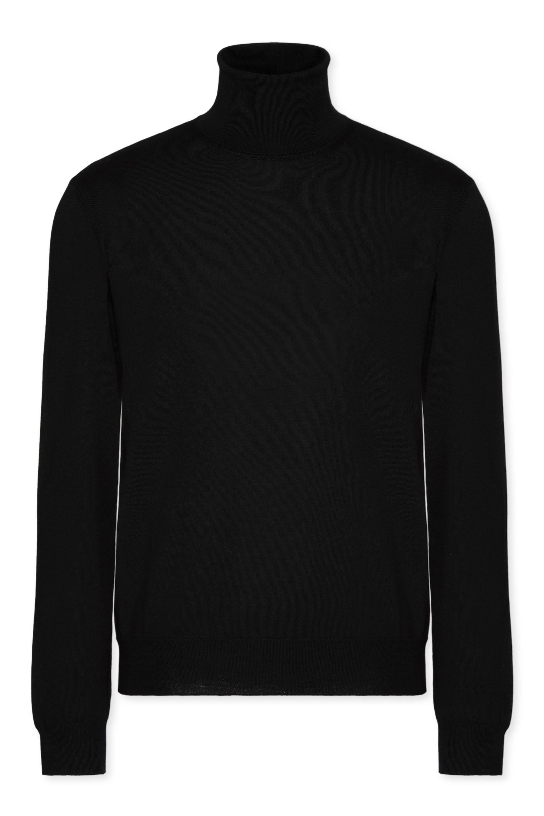 كنزة بياقة عالية صوف