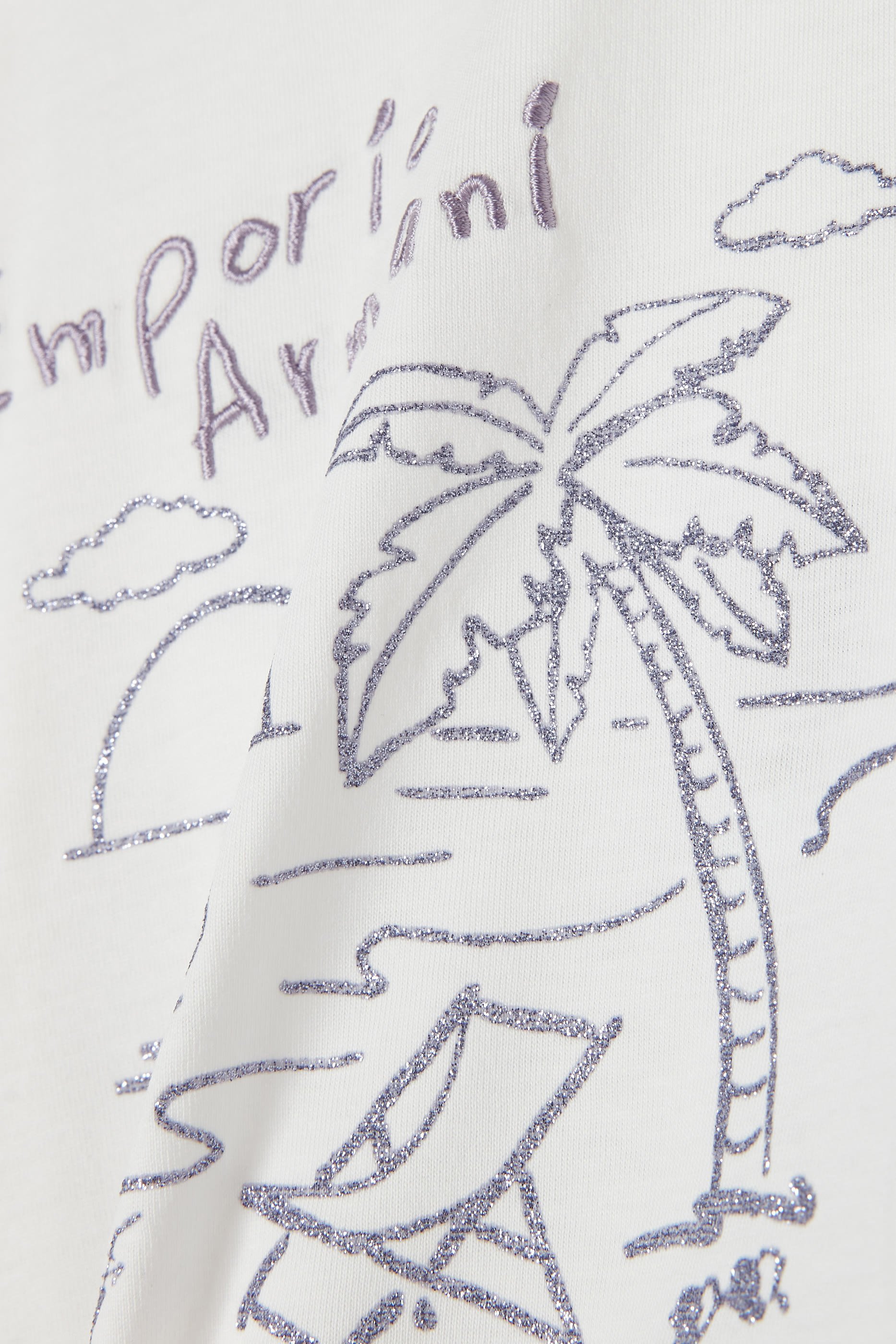  تيشيرت بطبعة شاطئ مزين بكشكش للأطفال