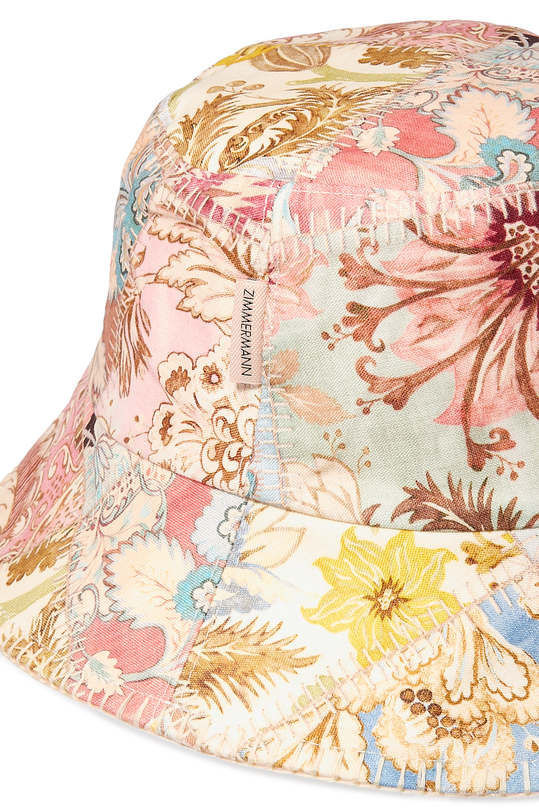 قبعة باكيت مزينة بطبعات قماش قنب