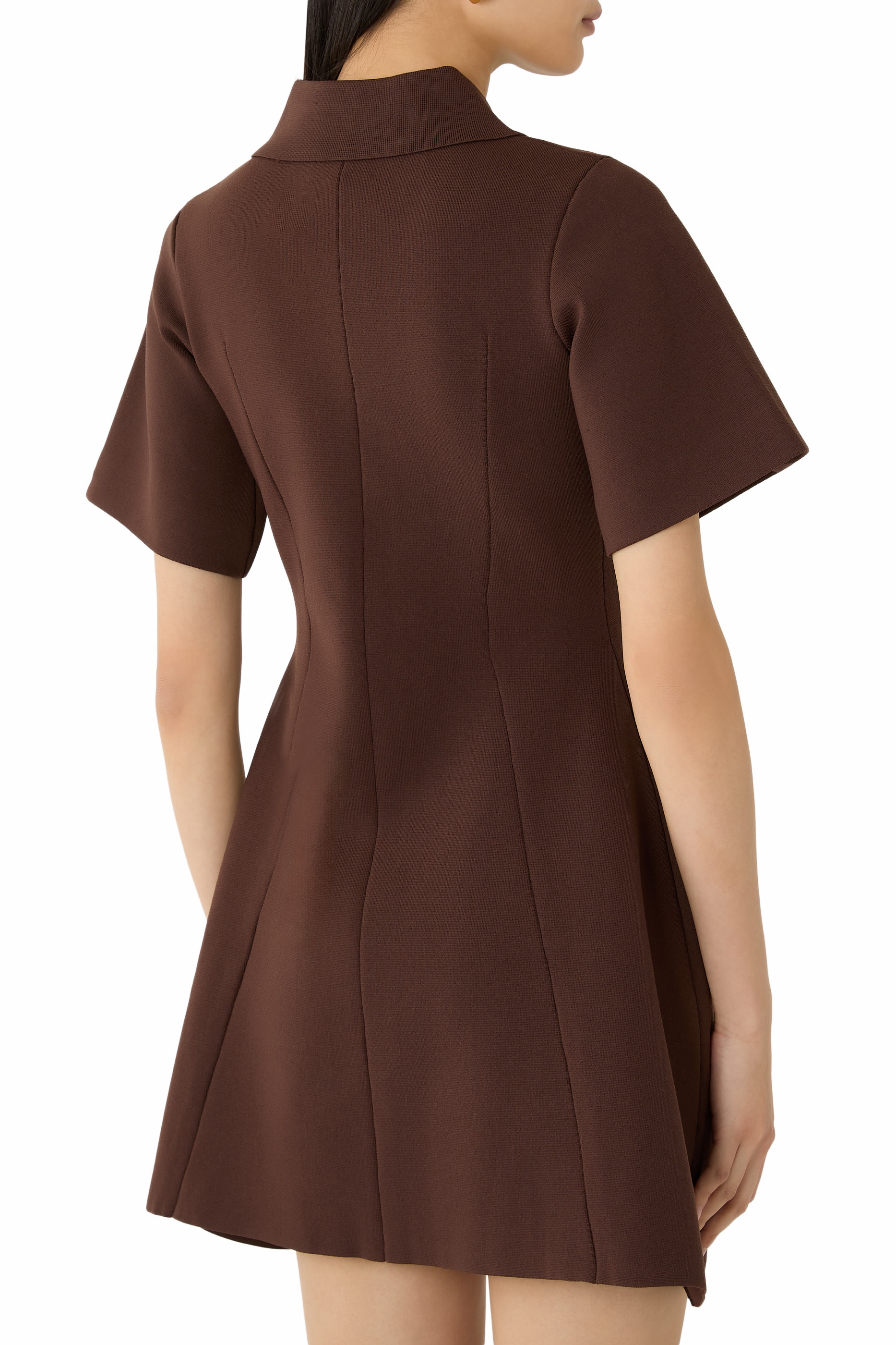 فستان سورل منسوج بنمط قميص