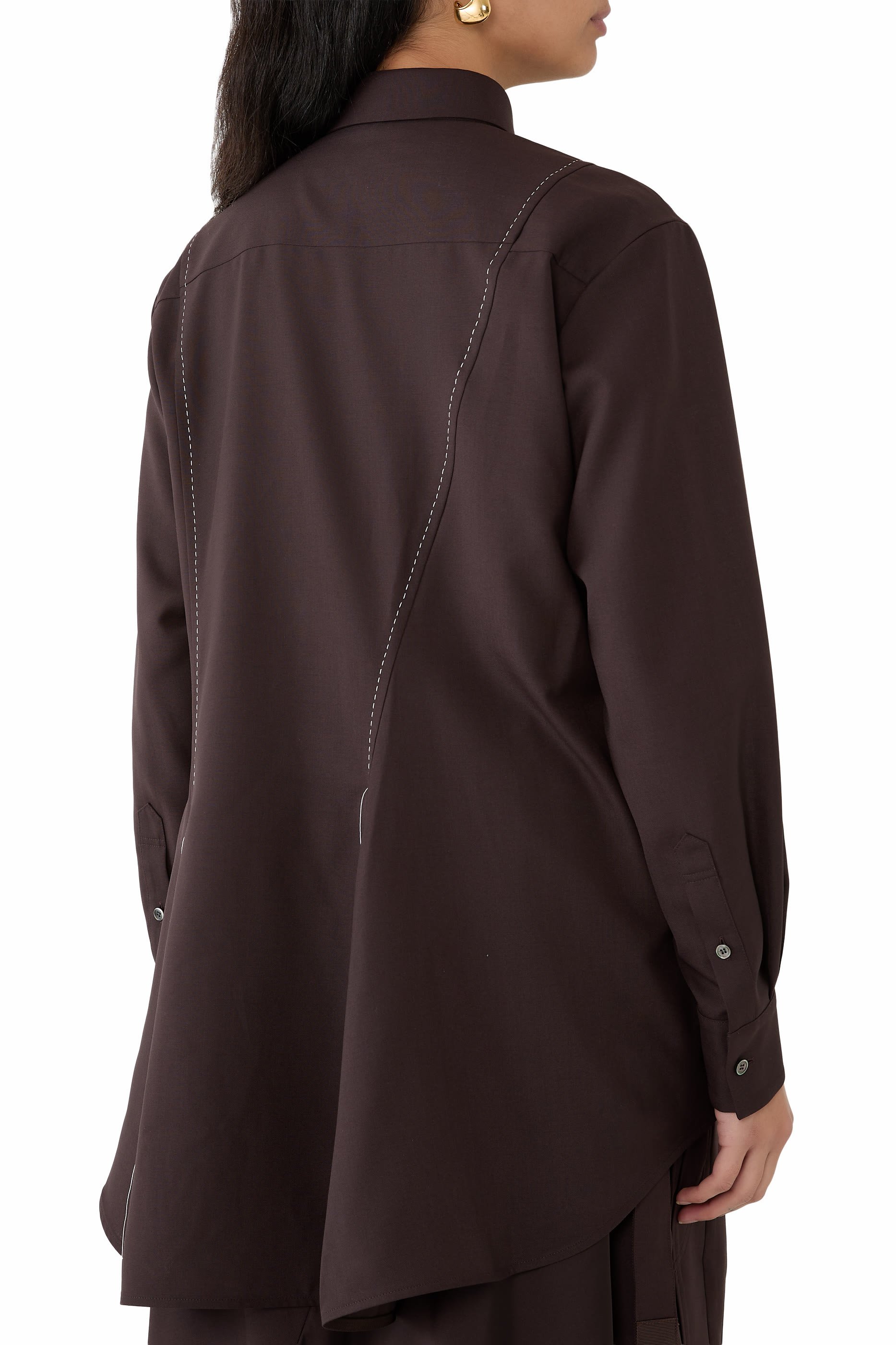 قميص بأزرار قماش بدلات